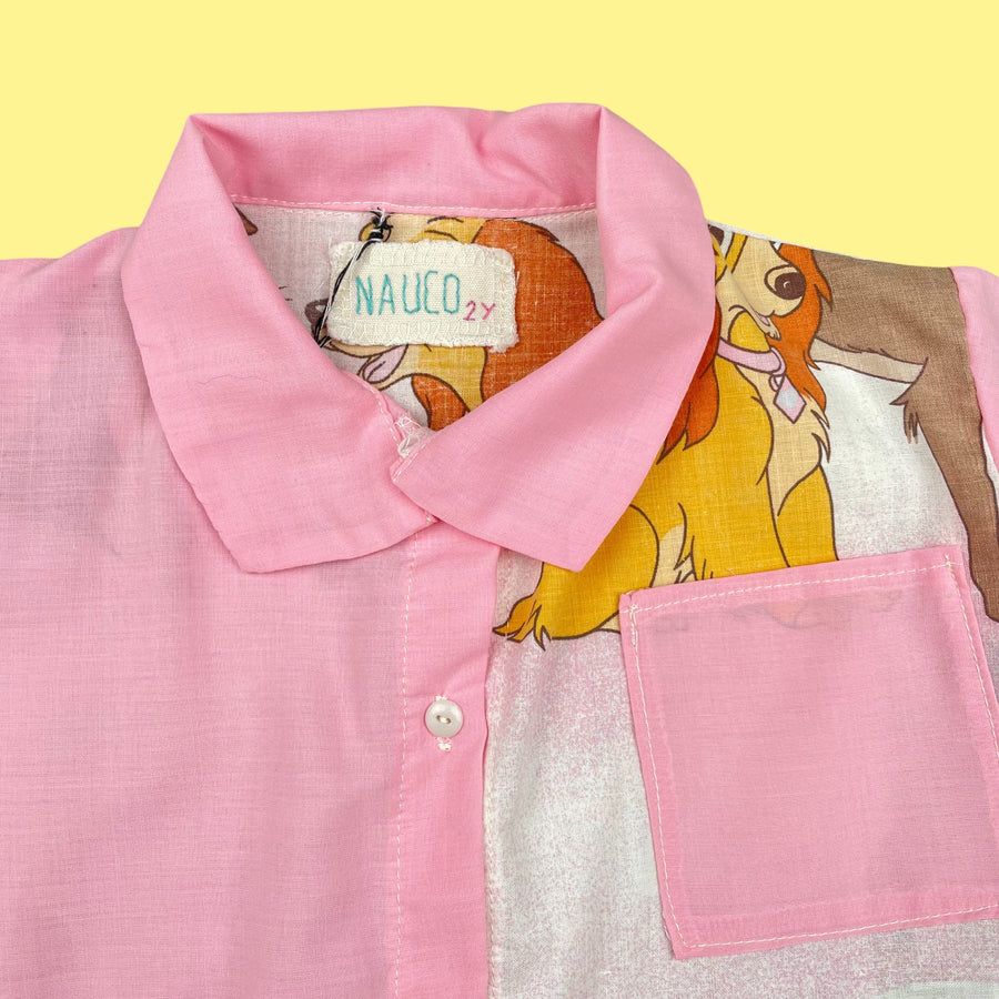 Chemise Nauco upcyclée La Belle et le clochard 2-4 ans