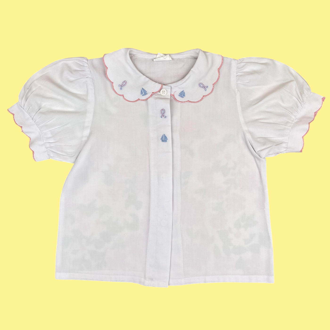 Chemisier vintage brodé 2 ans