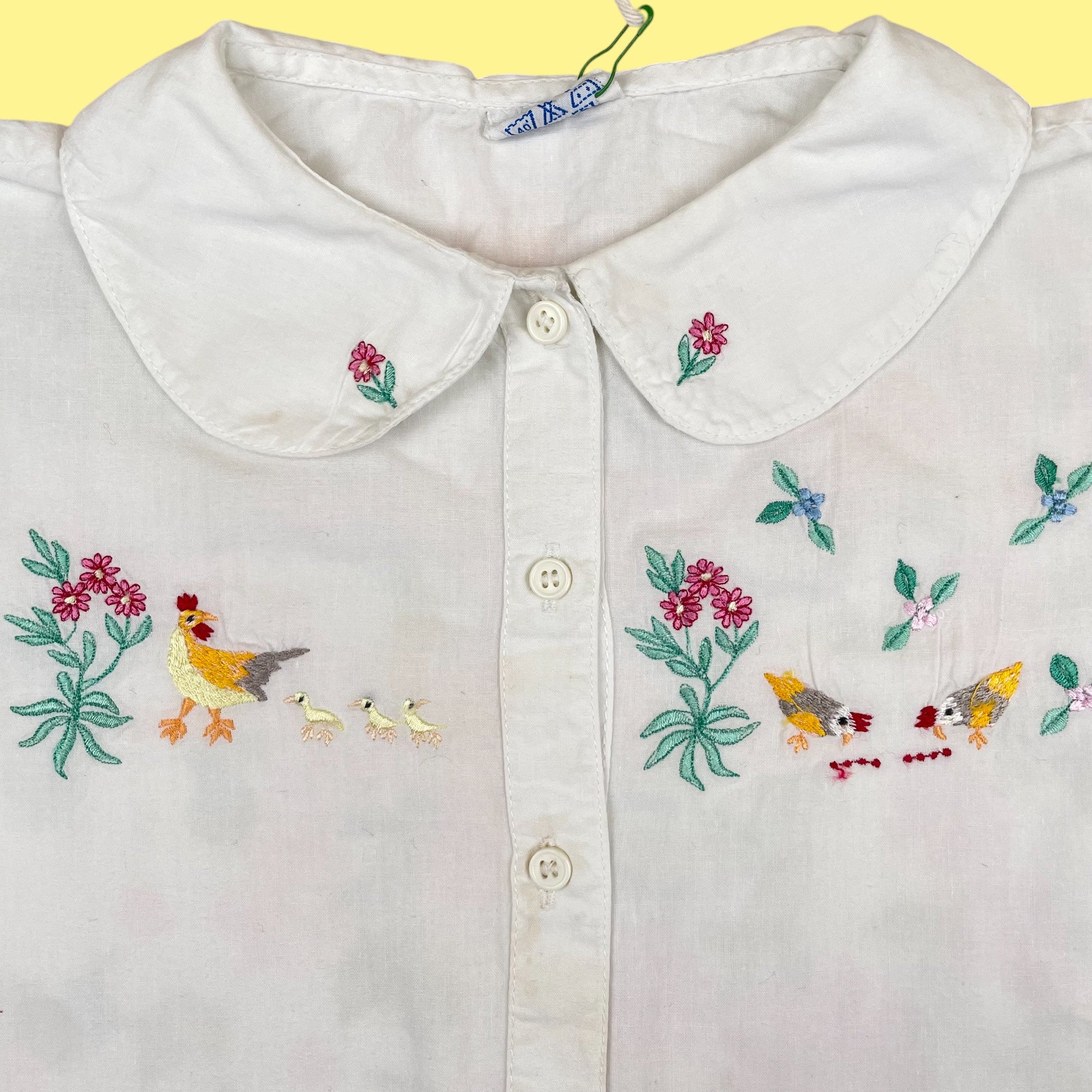 Chemisier vintage brodé 3 ans