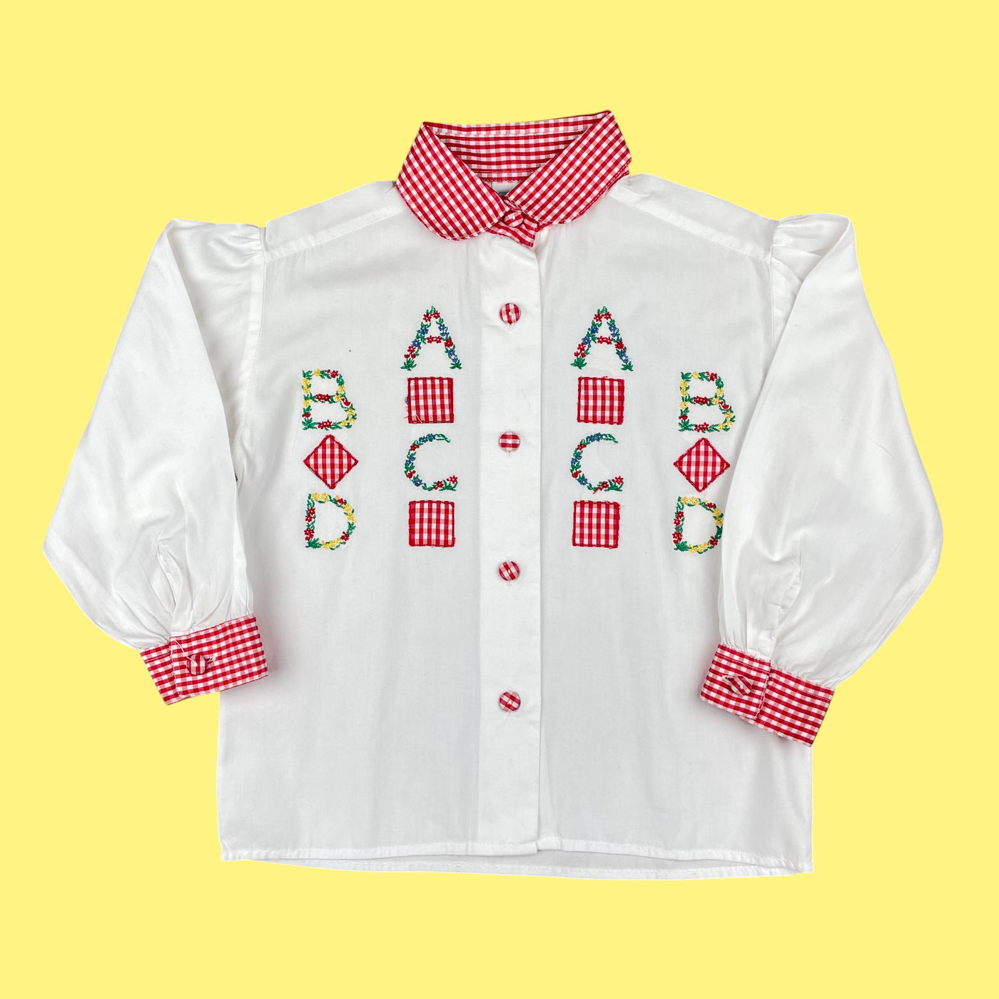 Chemisier vintage Benetton brodé 3-4 ans