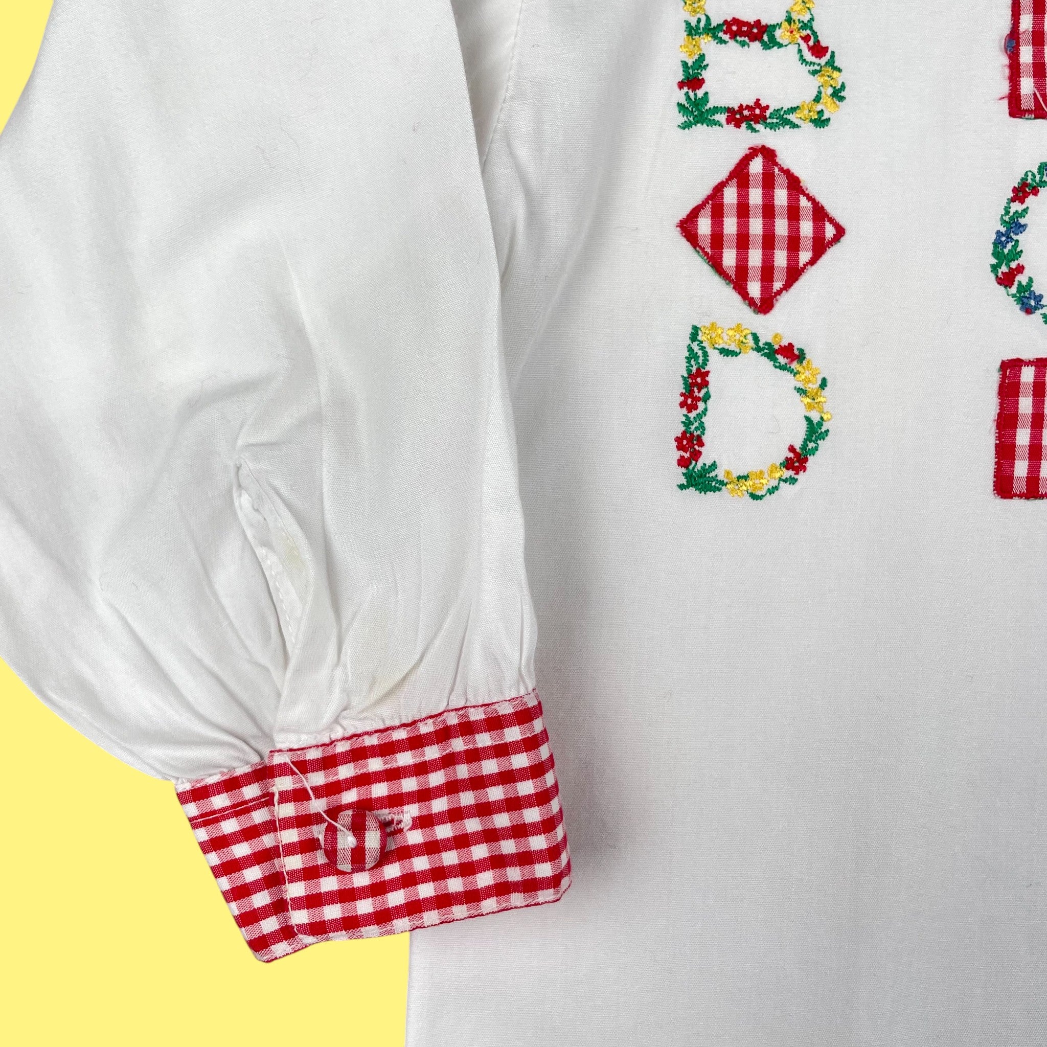 Chemisier vintage Benetton brodé 3-4 ans