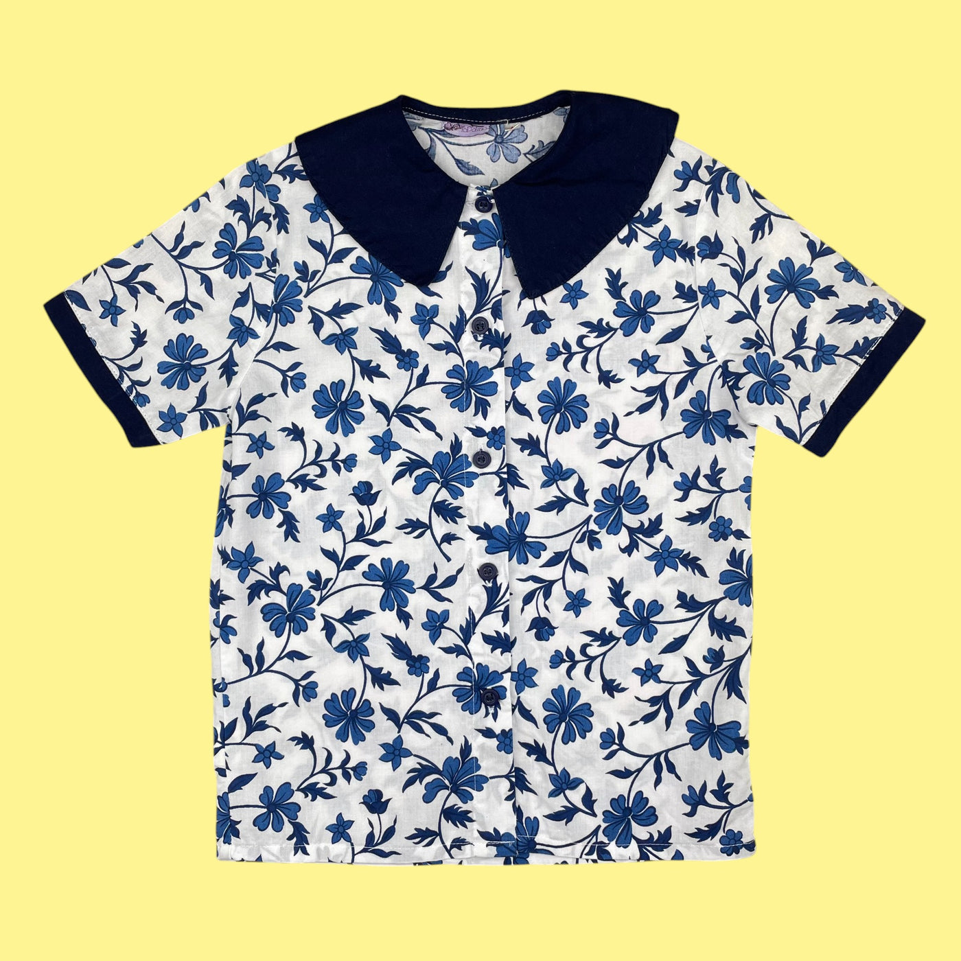 Chemisier fleuri vintage 7 ans