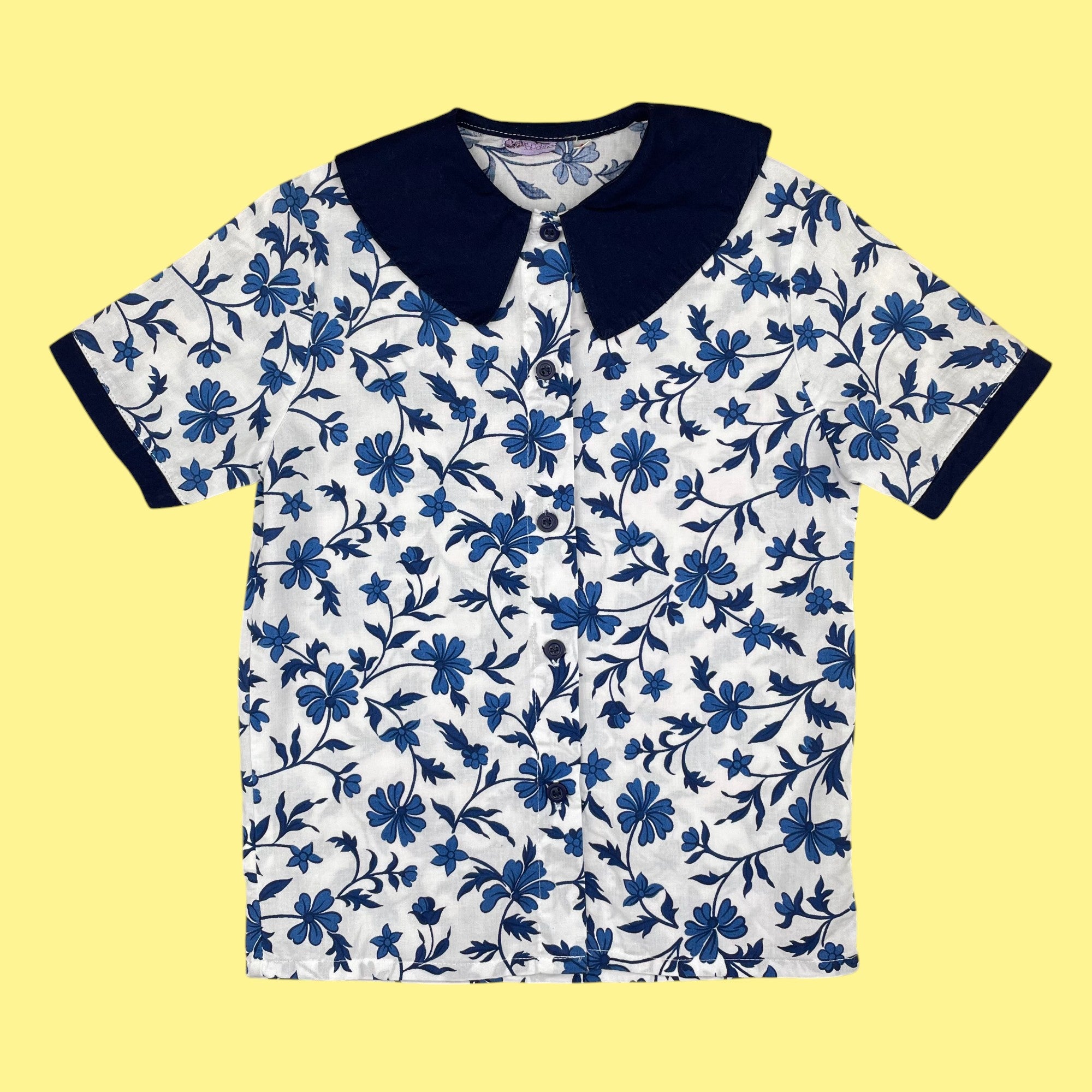 Chemisier fleuri vintage 7 ans