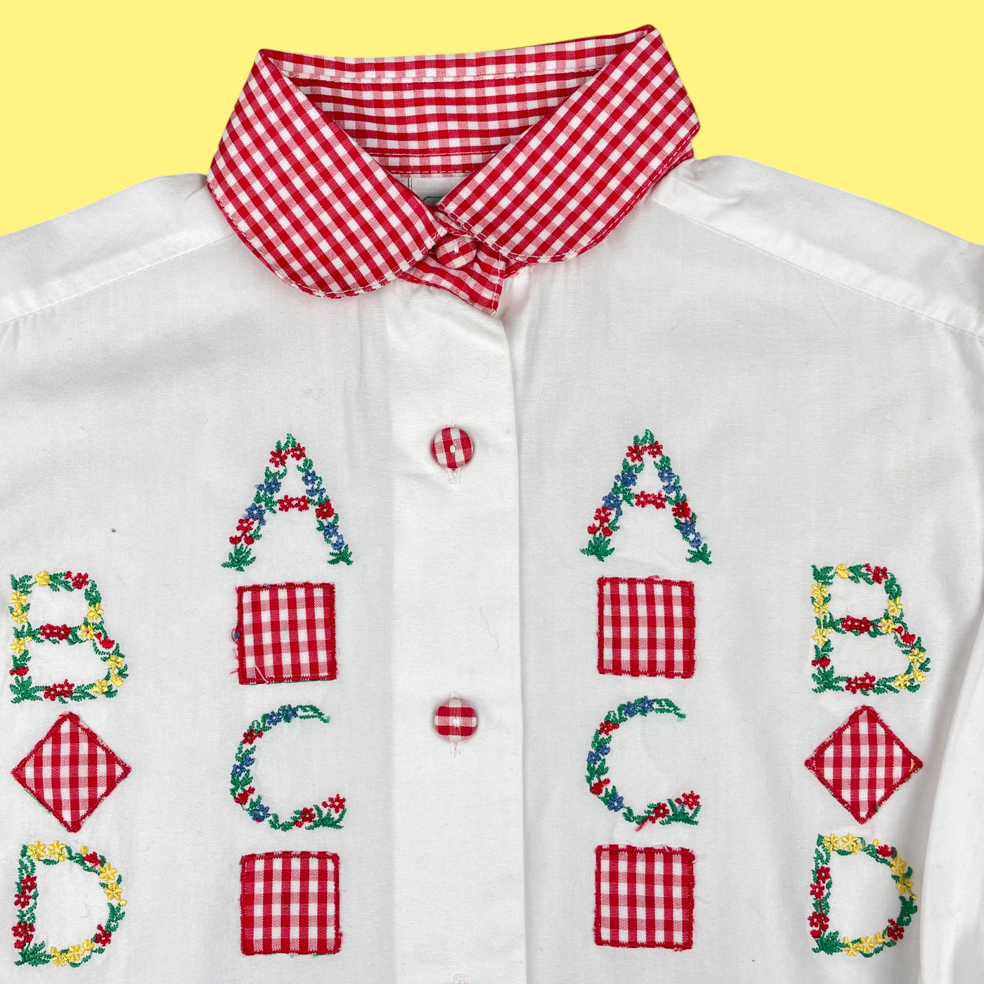 Chemisier vintage Benetton brodé 3-4 ans