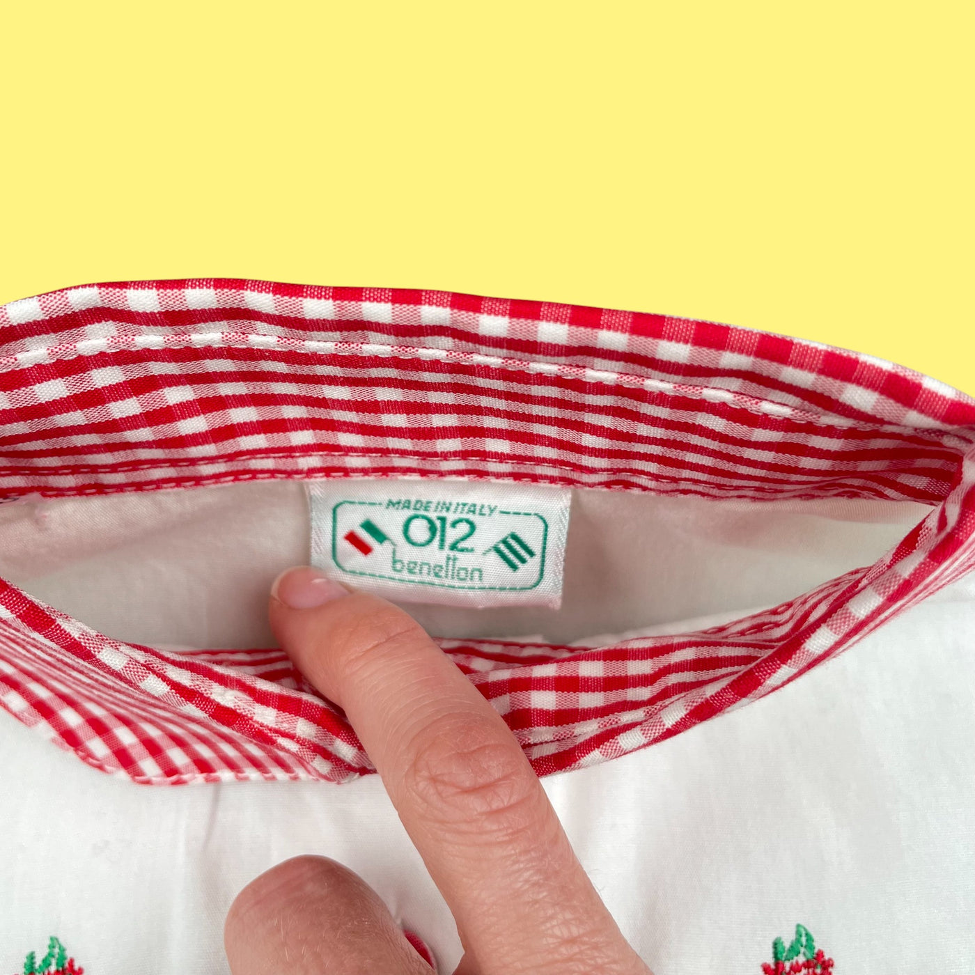 Chemisier vintage Benetton brodé 3-4 ans