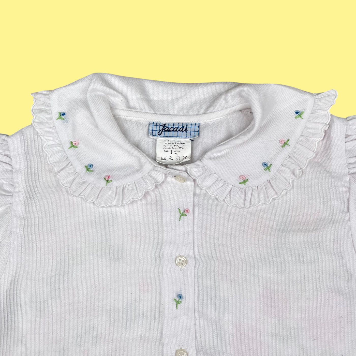 Chemisier Jacadi vintage brodé 4-5 ans