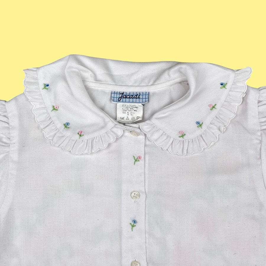 Chemisier Jacadi vintage brodé 4-5 ans