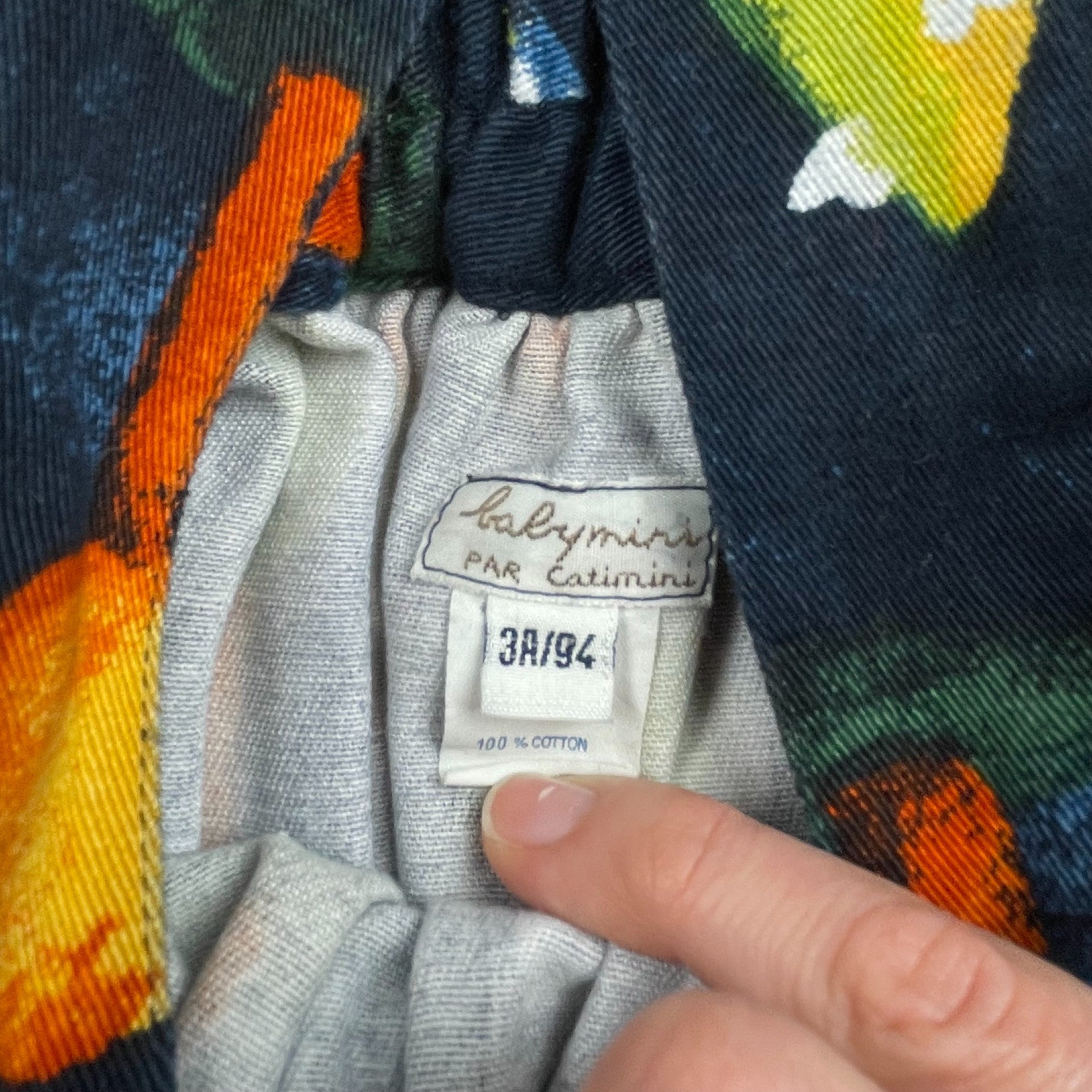 Jupe à bretelles Catimini vintage 3 ans