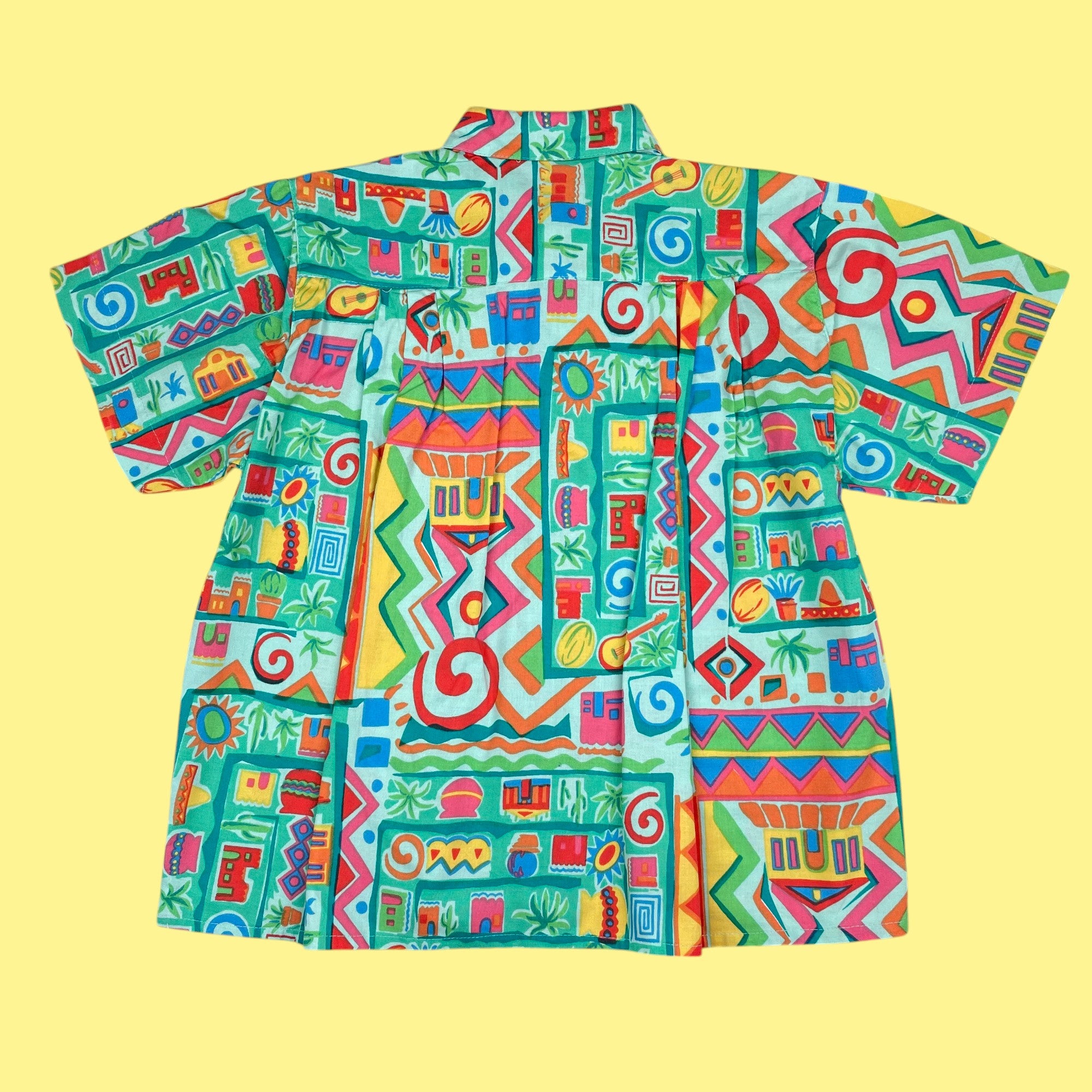 Chemisette vintage deadstock multicolore 8 ans
