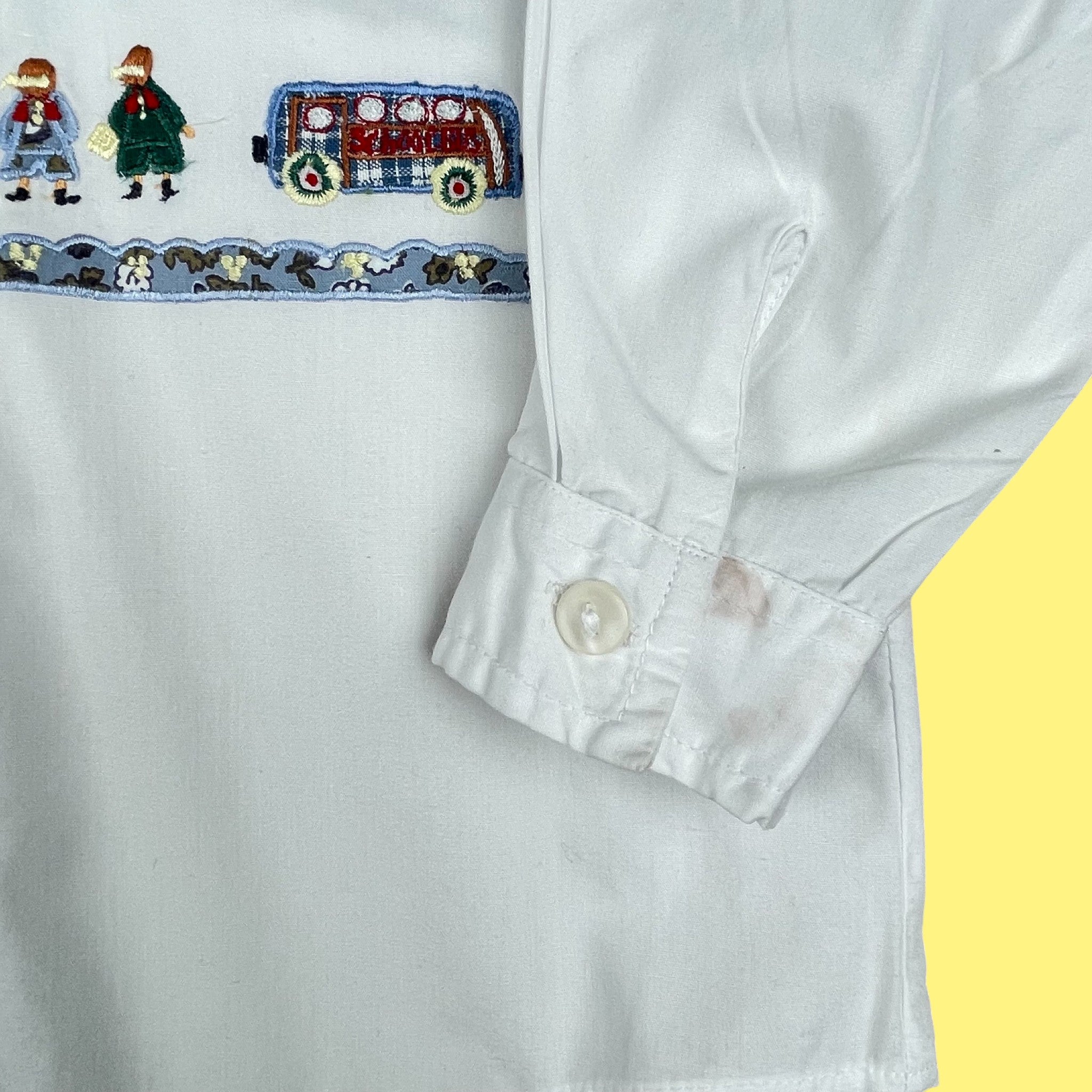 Chemisier broderies vintage 18-24 mois