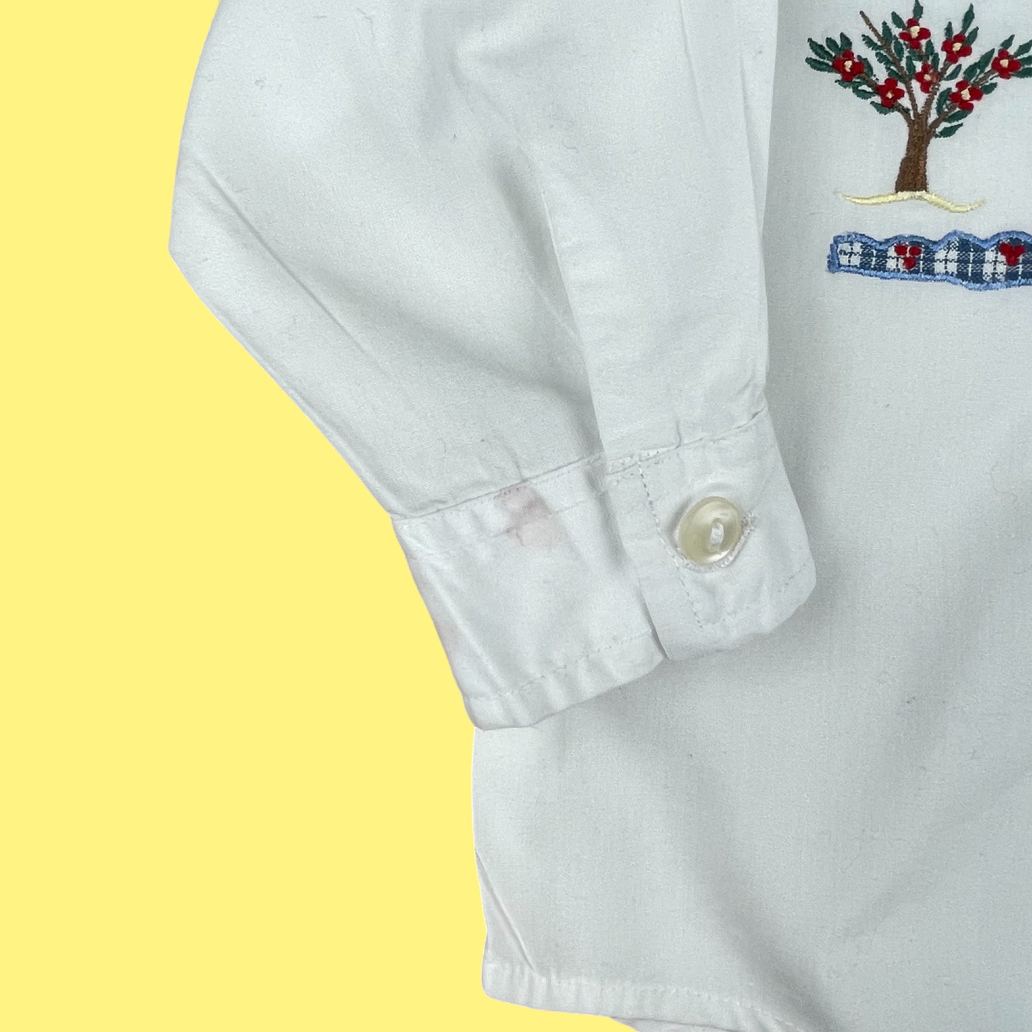 Chemisier broderies vintage 18-24 mois