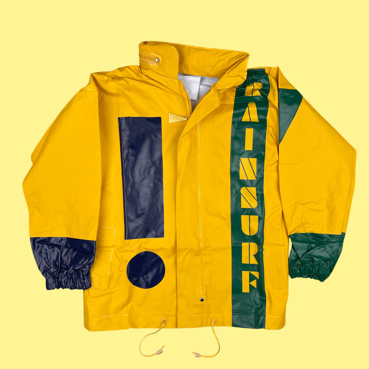 Imperméable colorblock jaune 3 tailles