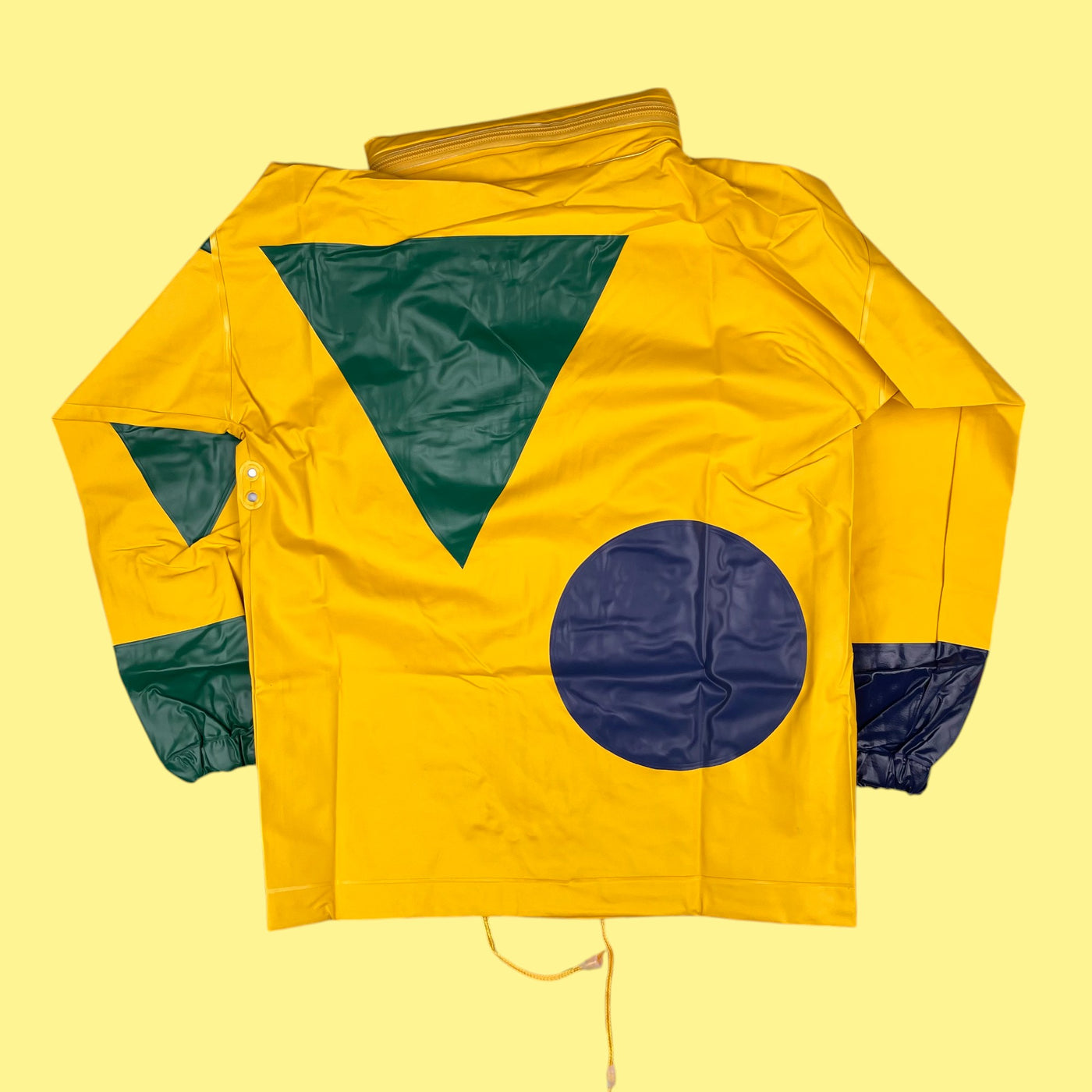 Imperméable colorblock jaune 3 tailles