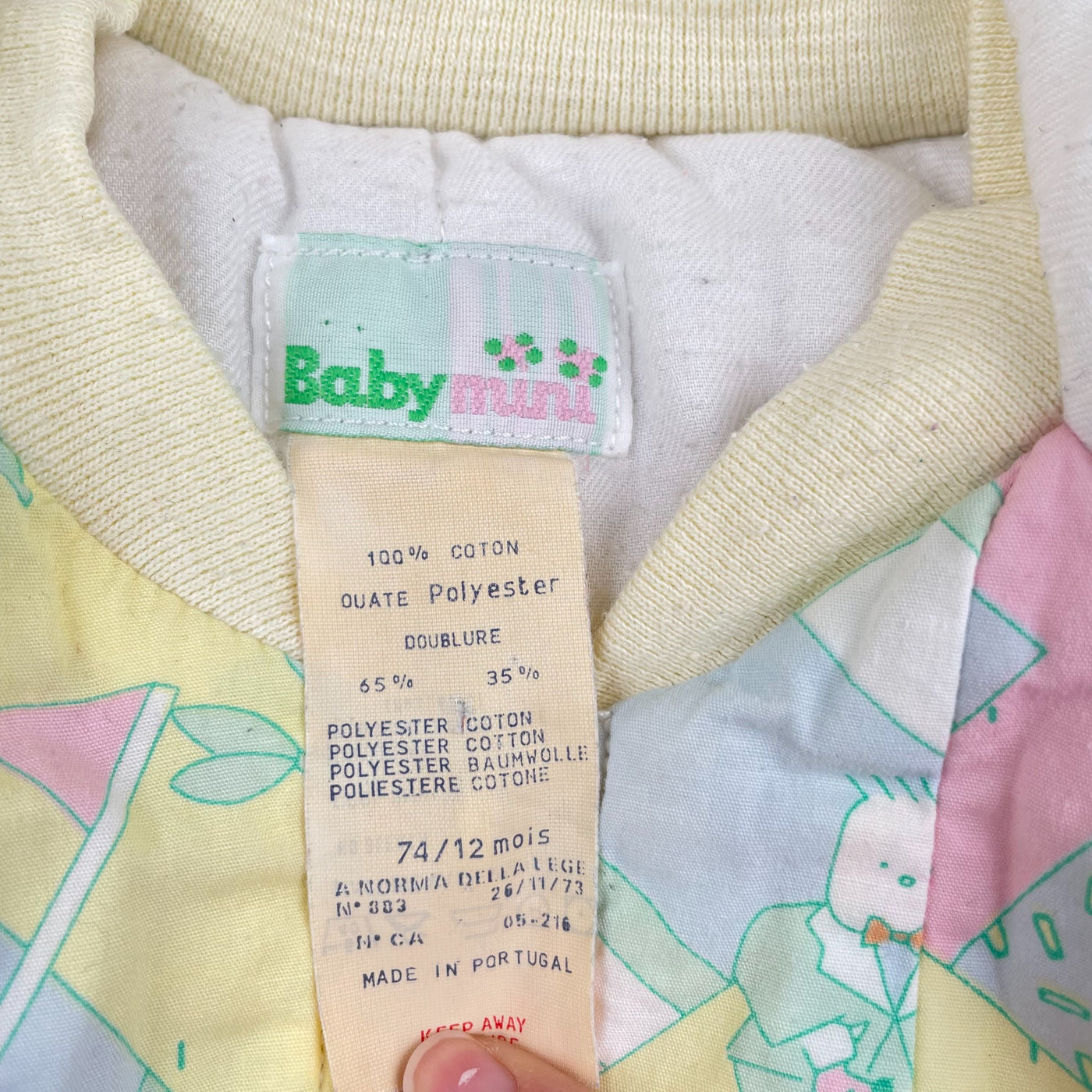 Manteau vintage pastel 12 mois