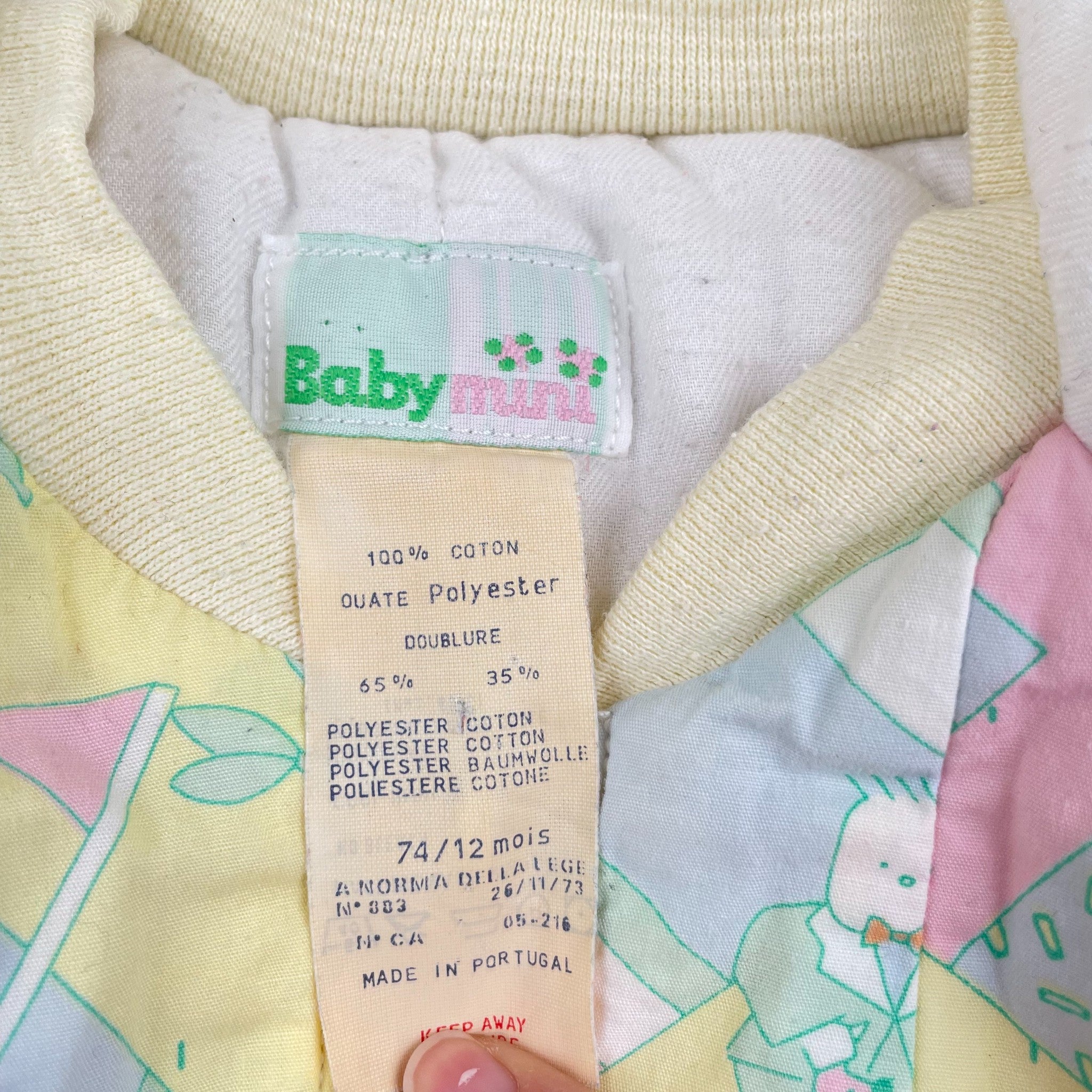 Manteau vintage pastel 12 mois