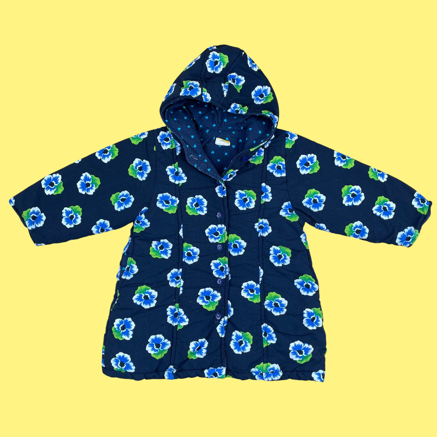 Manteau pervenche vintage 2-3 ans