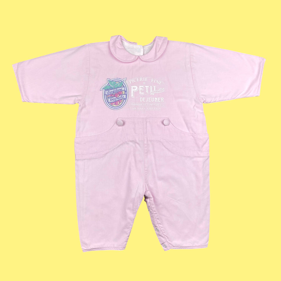 Combinaison rose bonbon vintage 6 mois