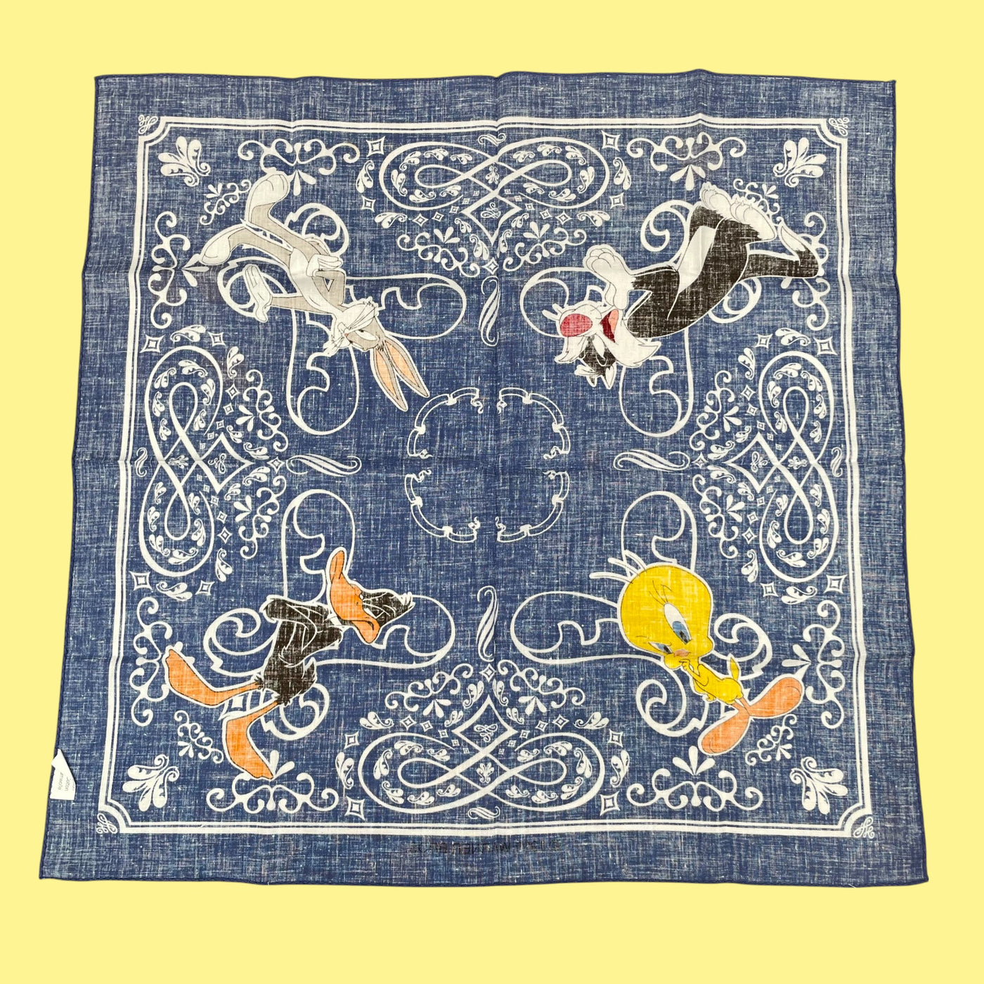 Bandana bleu Looney Tunes vintage