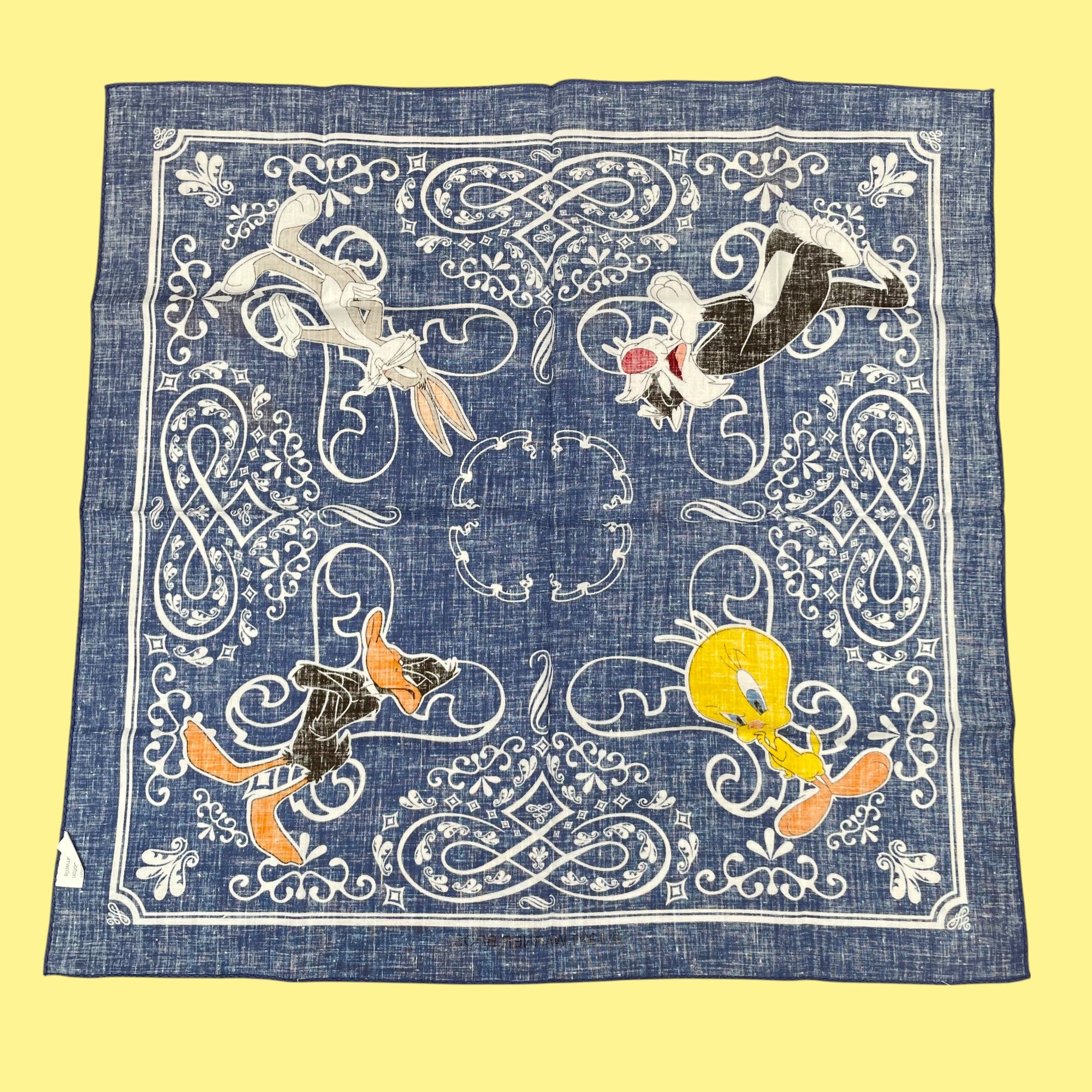 Bandana bleu Looney Tunes vintage