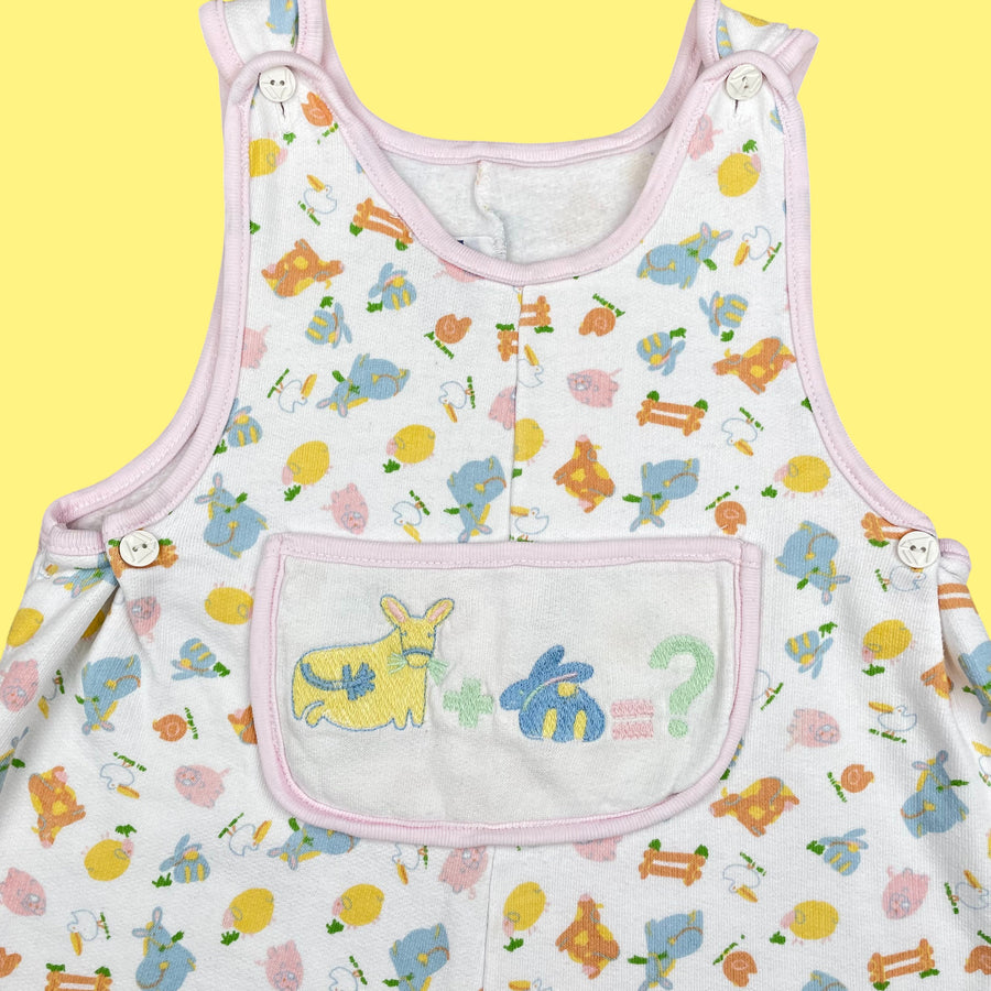 Salopette Petit Bateau pastel vintage 12 mois