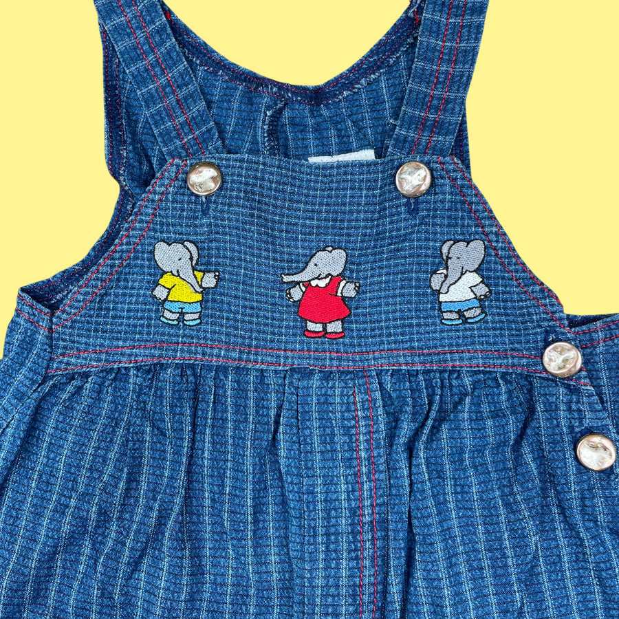 Salopette Babar vintage 3-6 mois
