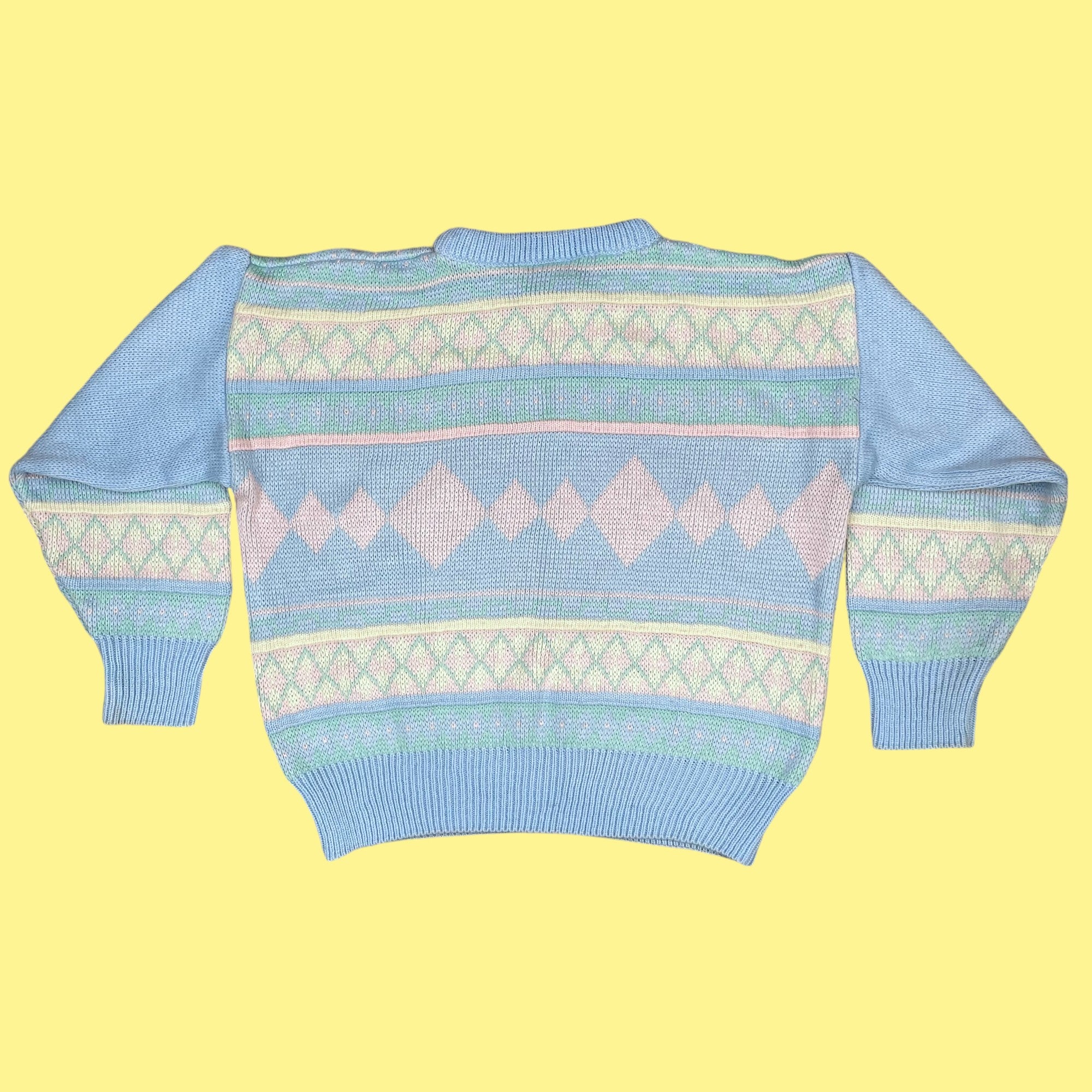 Pull jacquard pastel 7-8 ans