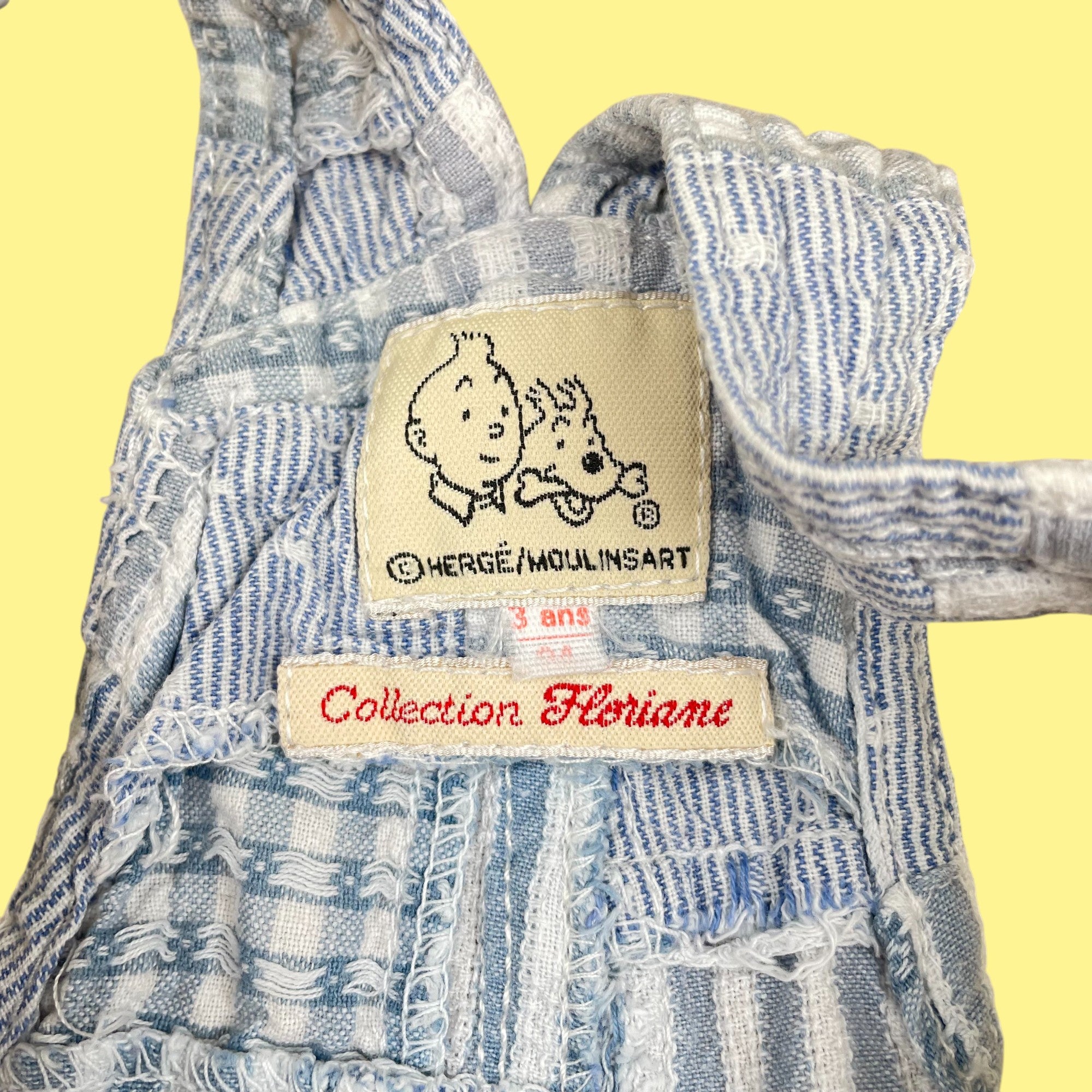 Salopette vintage Tintin 3-4 ans