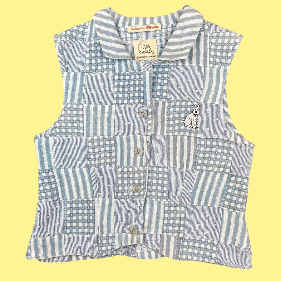 Veste sans manches Tintin vintage 4 ans