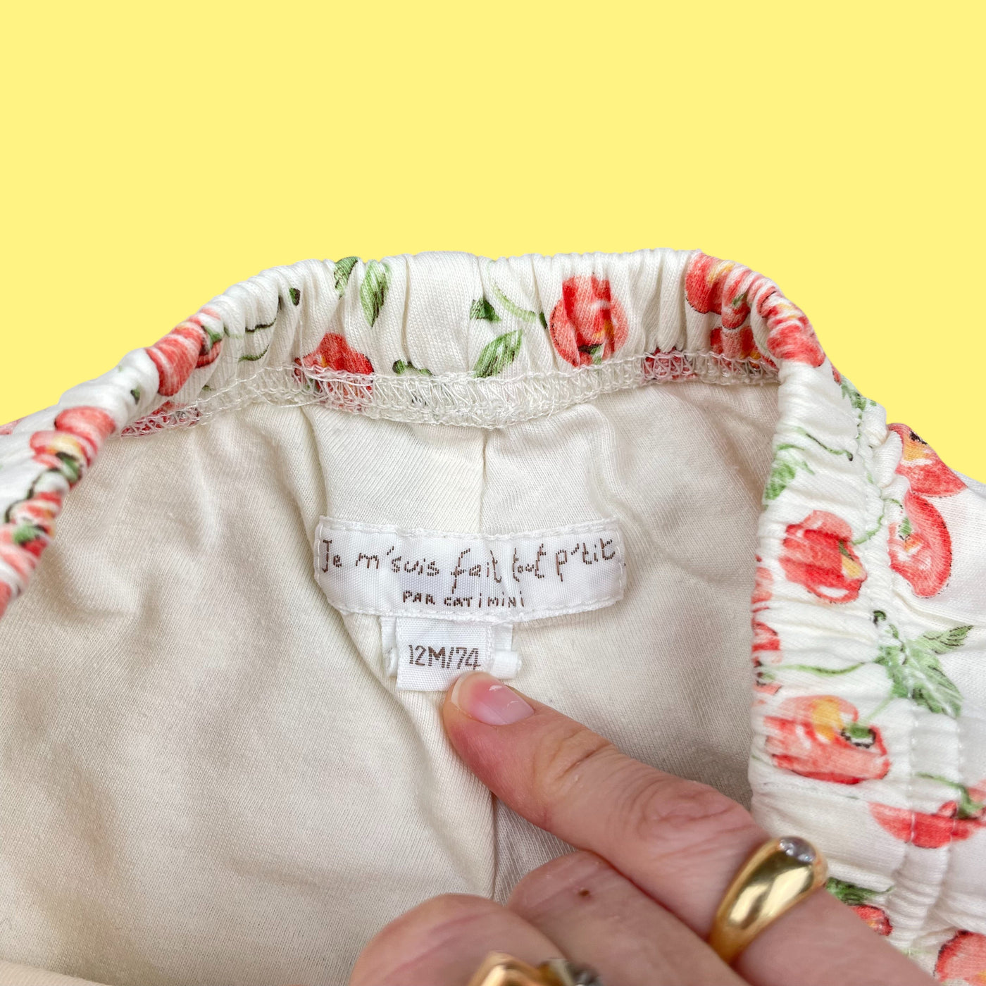 Ensemble cerises Catimini vintage 12 mois