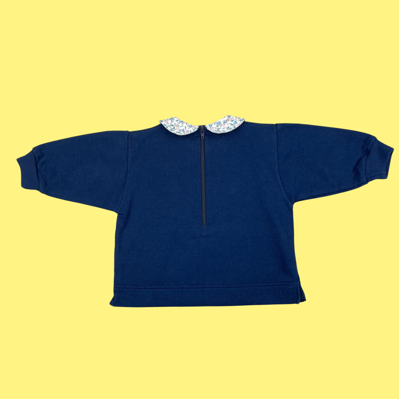 Pull col fleuri vintage 6 mois