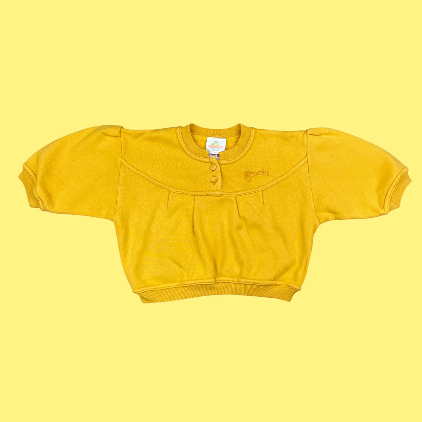 Sweat vintage jaune 9 mois