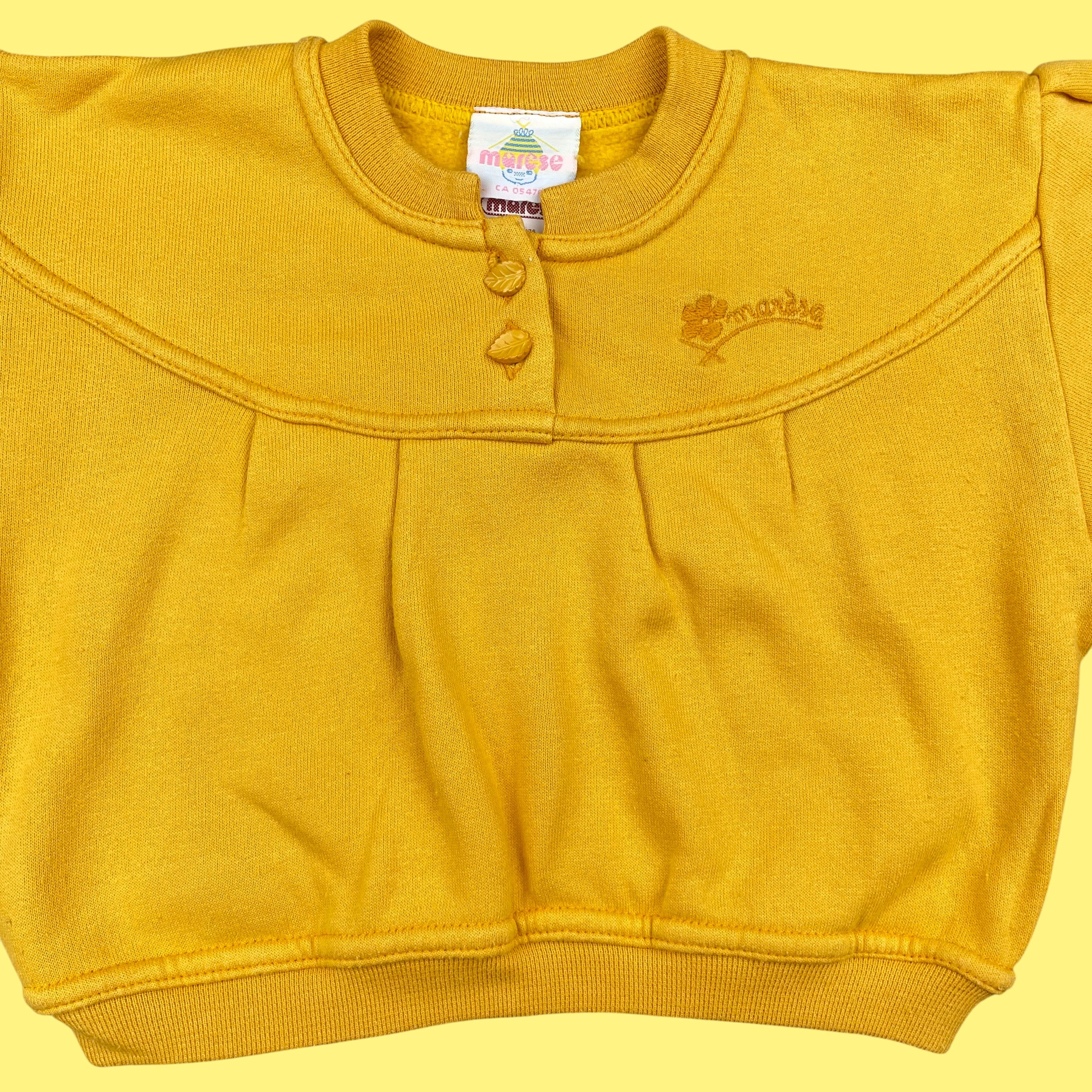 Sweat vintage jaune 9 mois