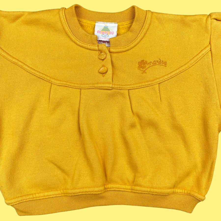 Sweat vintage jaune 9 mois