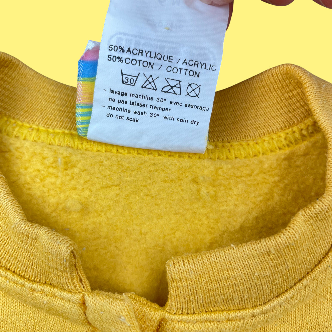 Sweat vintage jaune 9 mois