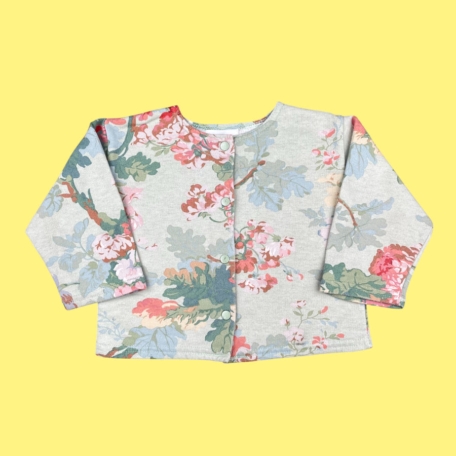 Gilet fleuri vintage 12-18 mois