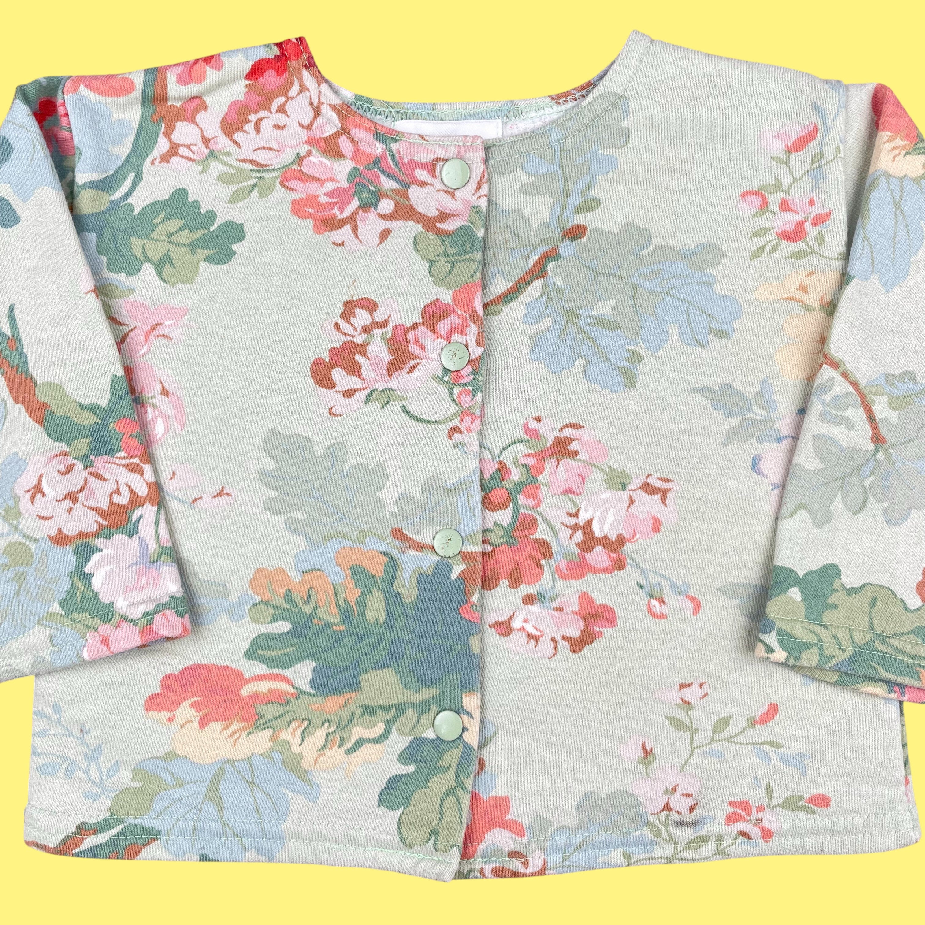 Gilet fleuri vintage 12-18 mois