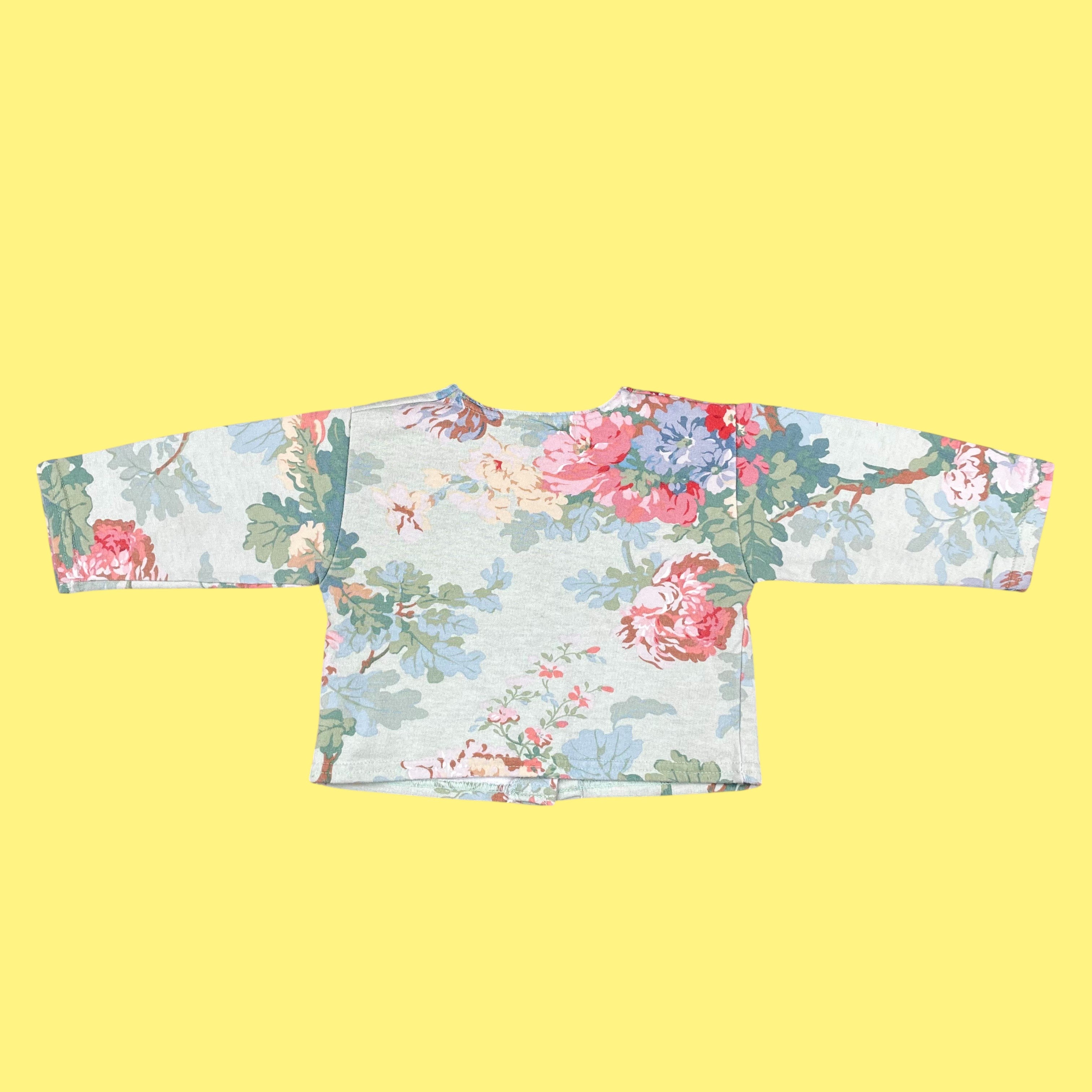 Gilet fleuri vintage 12-18 mois