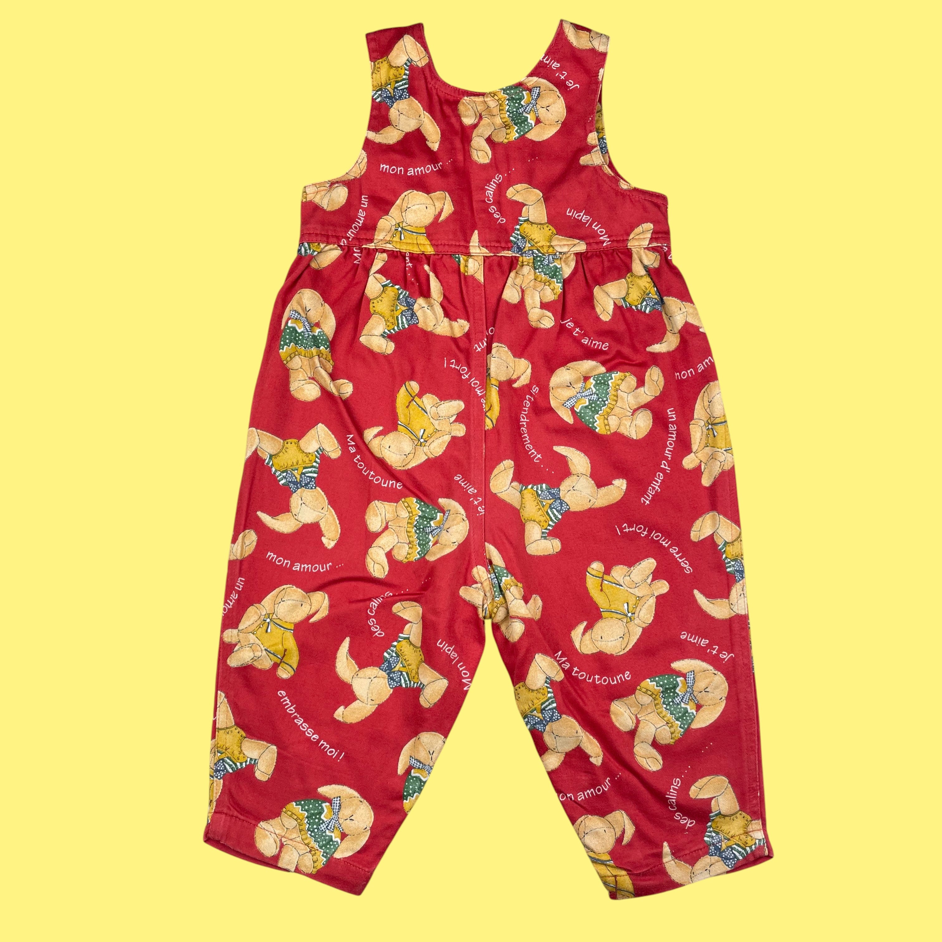 Salopette lapins vintage 18 mois
