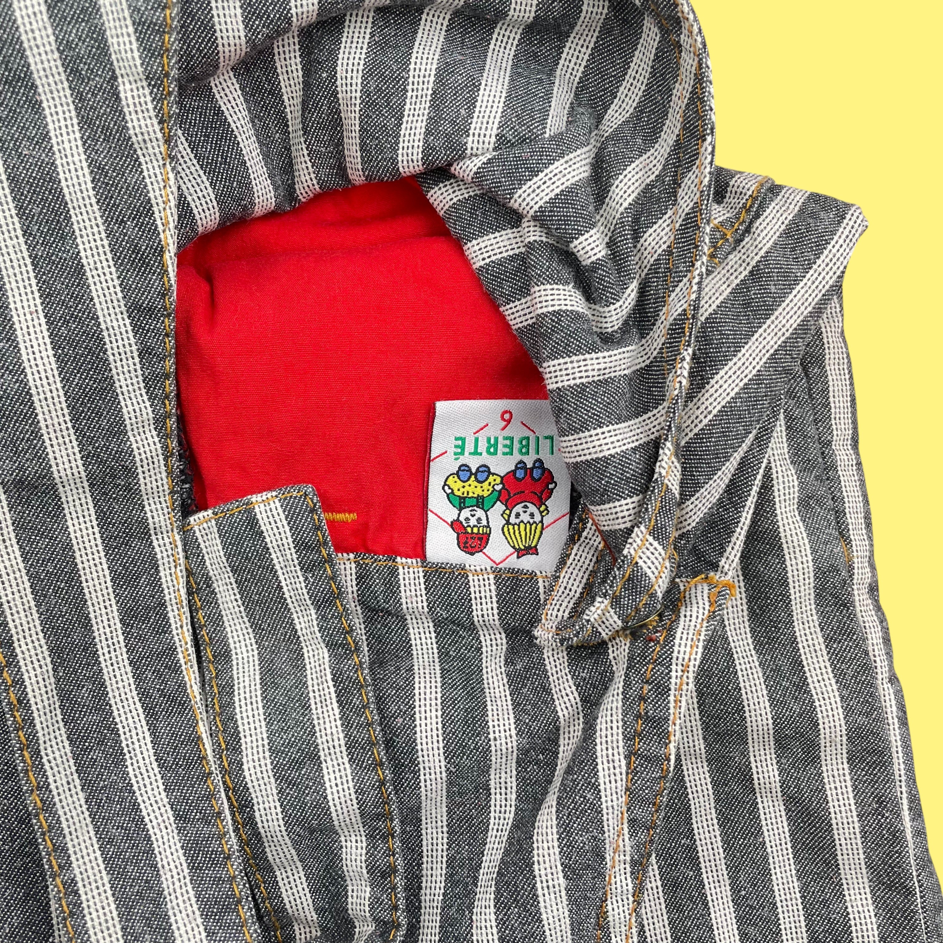 Salopette rayures vintage 8-10 ans