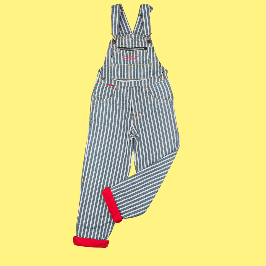 Salopette rayures vintage 8-10 ans