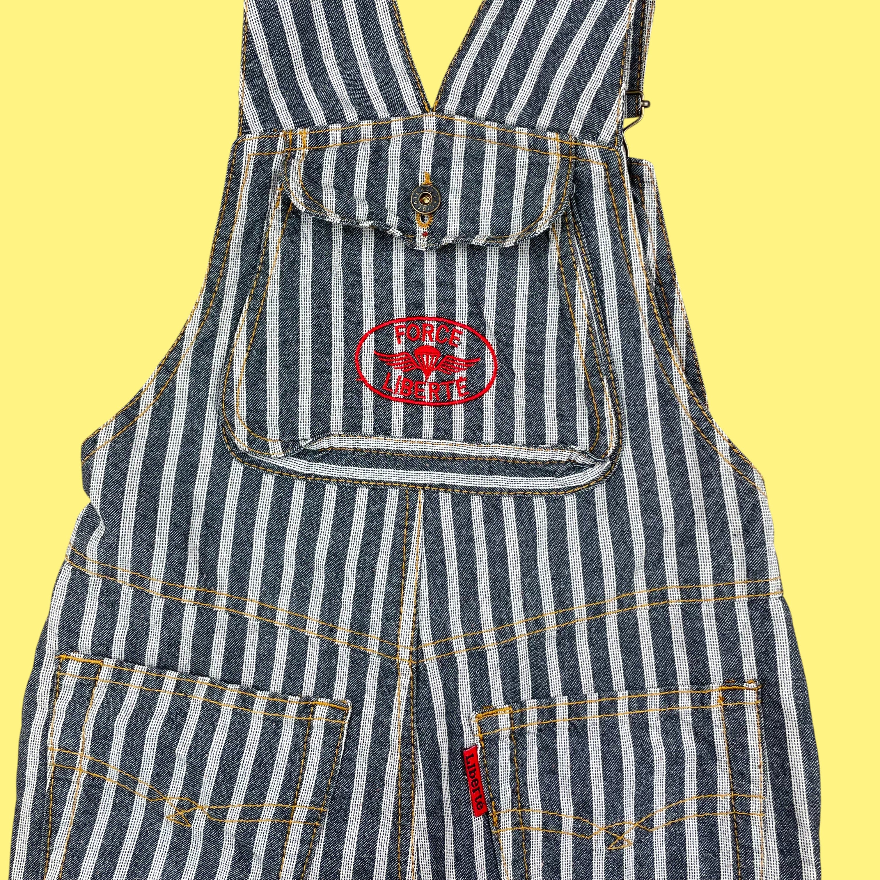 Salopette rayures vintage 8-10 ans
