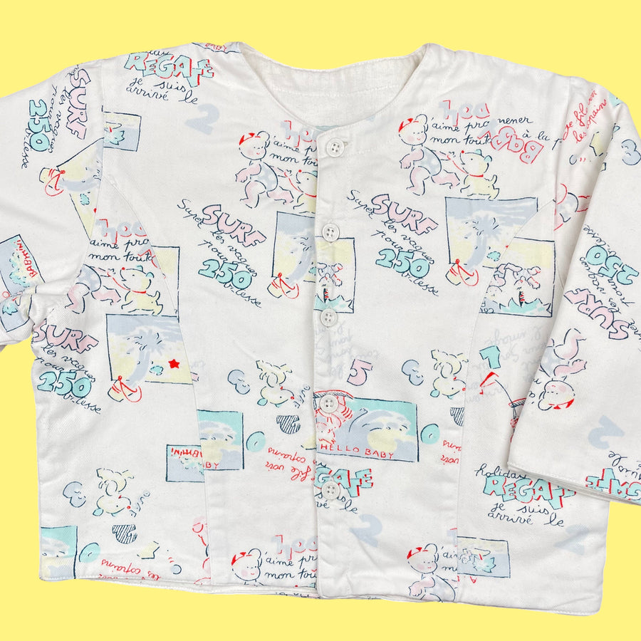 Veste molleton pastel vintage 3 ans