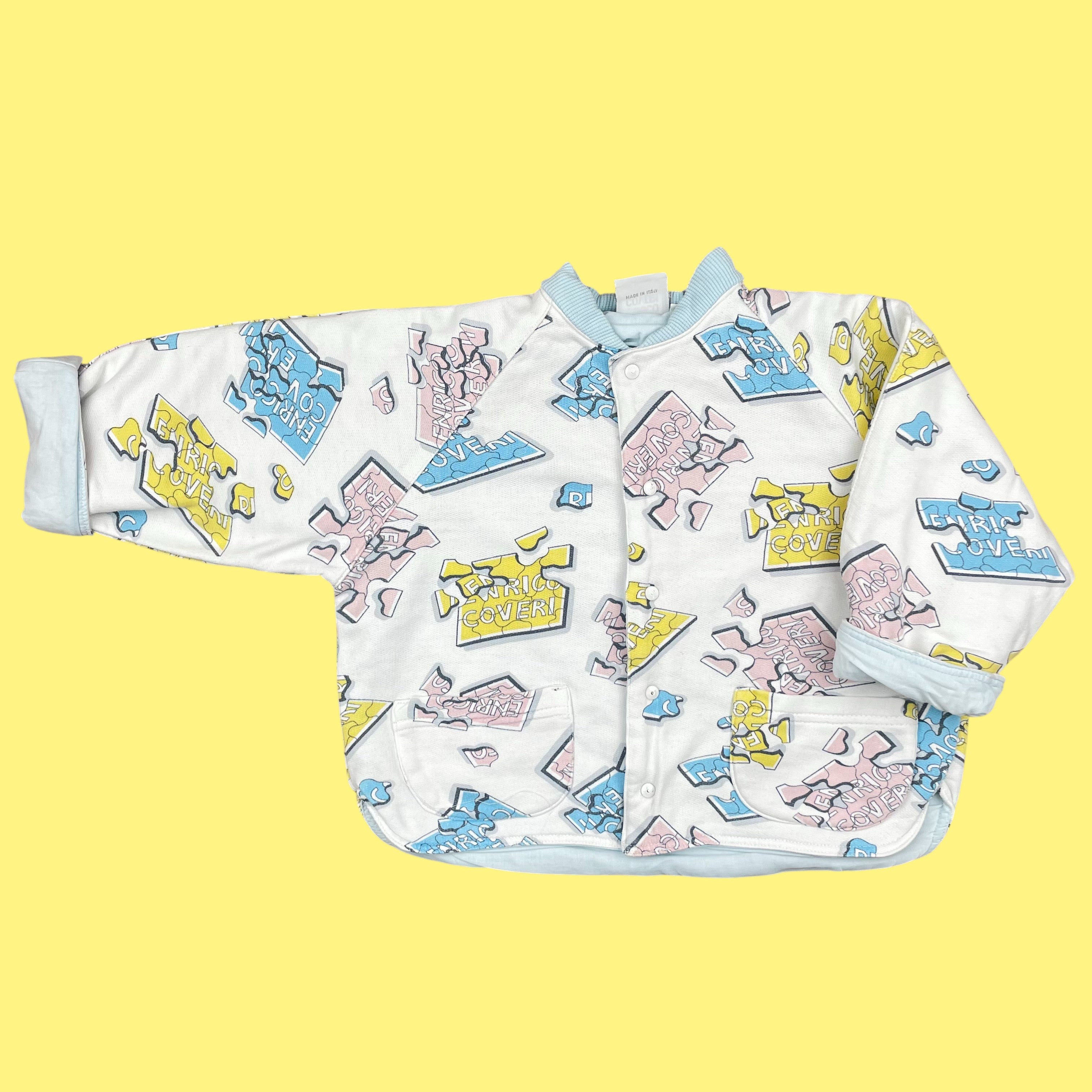 Veste molleton pastel vintage 2 ans