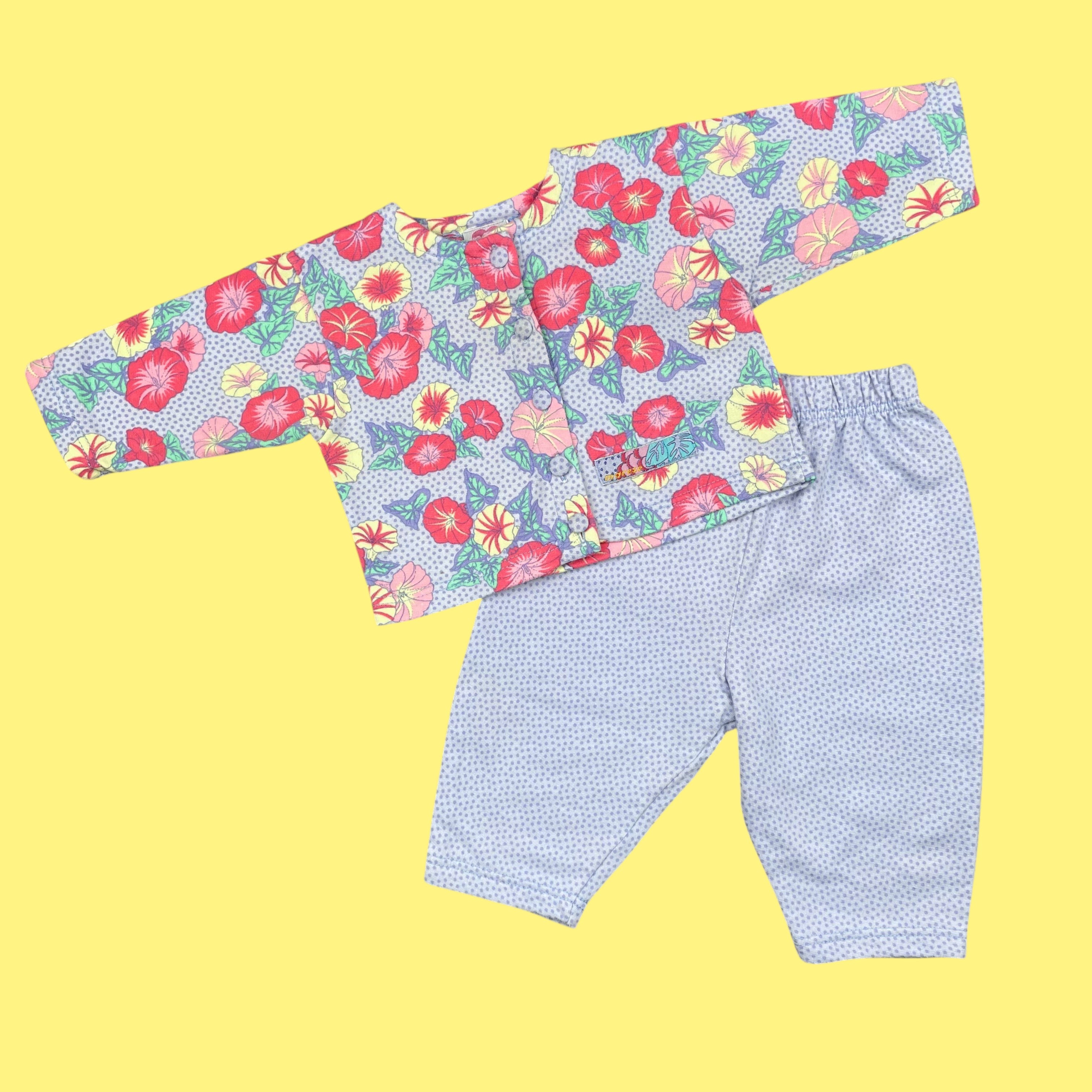 Ensemble fleuri vintage 6 mois