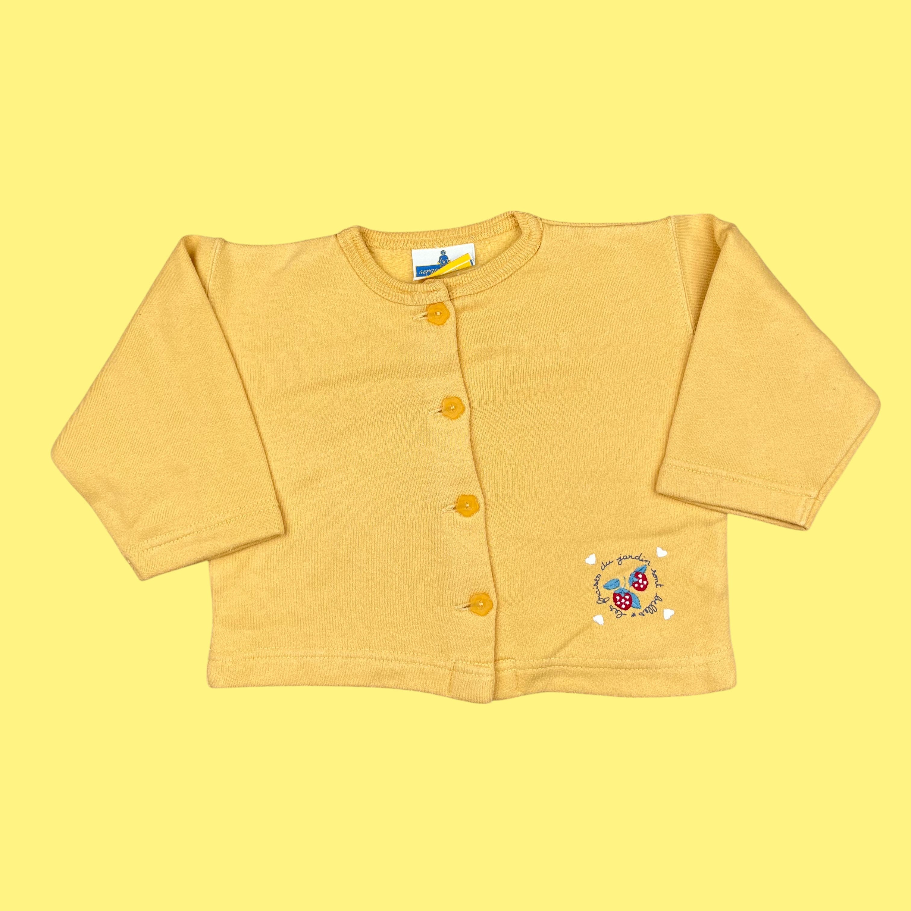 Gilet fleurs vintage 12 mois