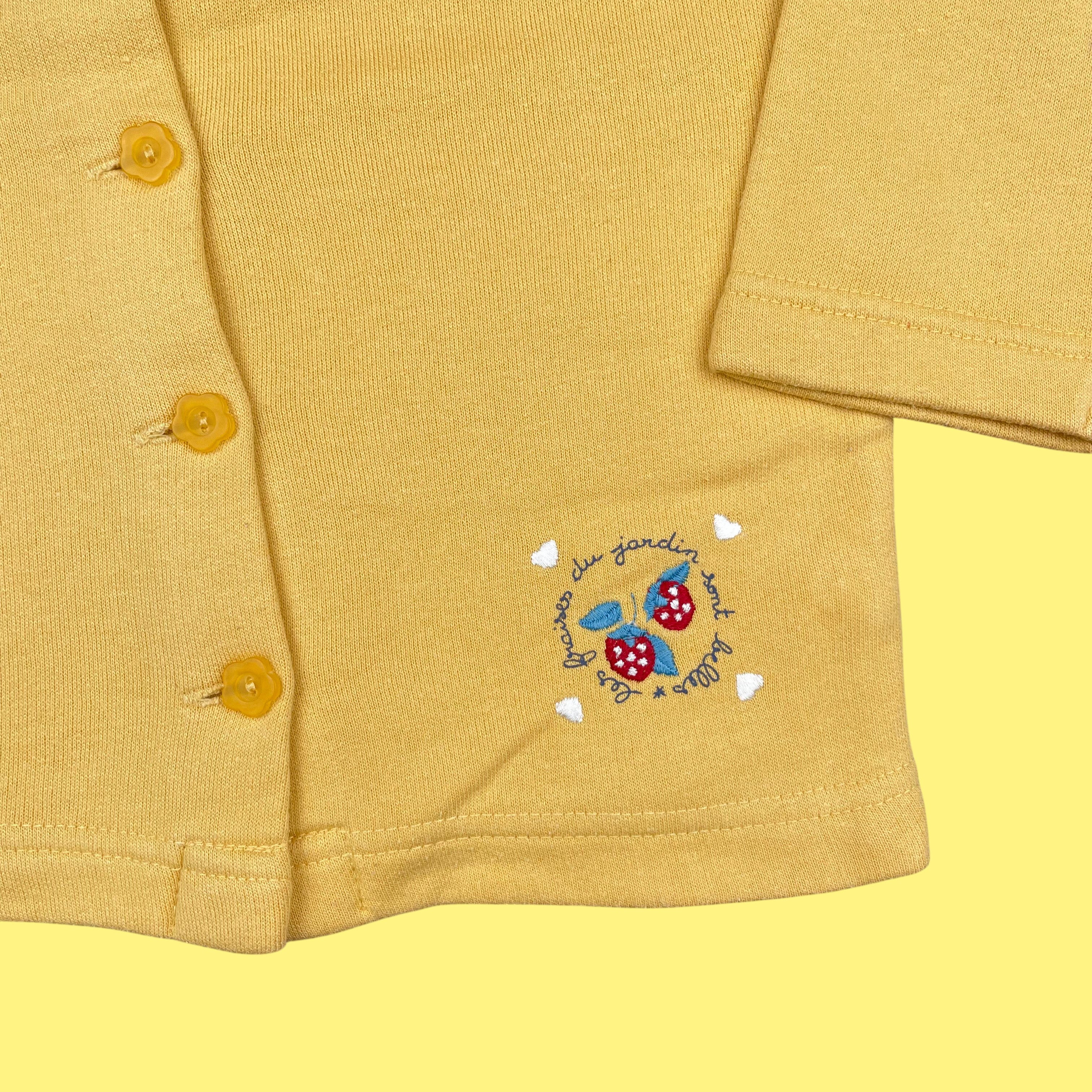 Gilet fleurs vintage 12 mois