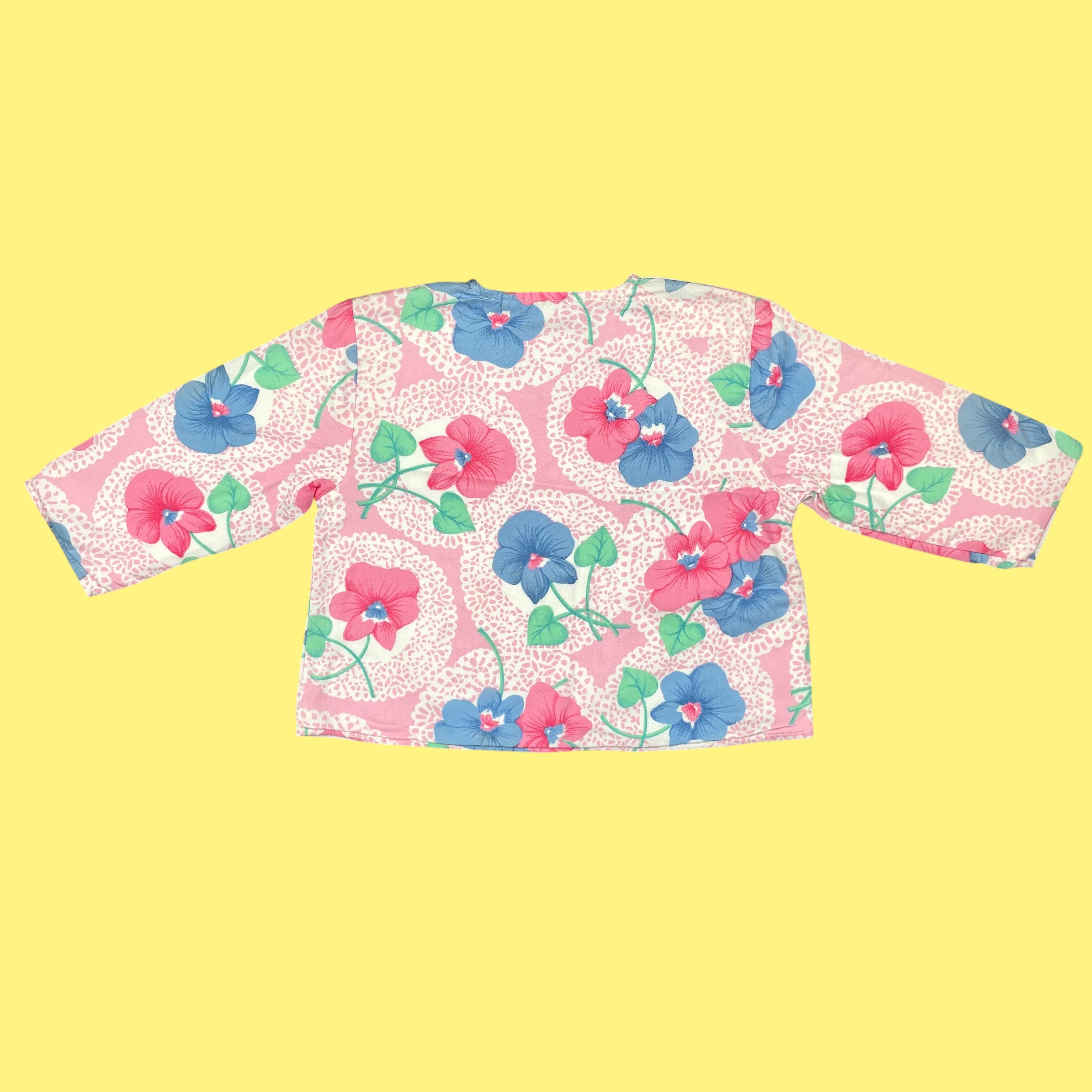 Gilet fleurs vintage 12 mois