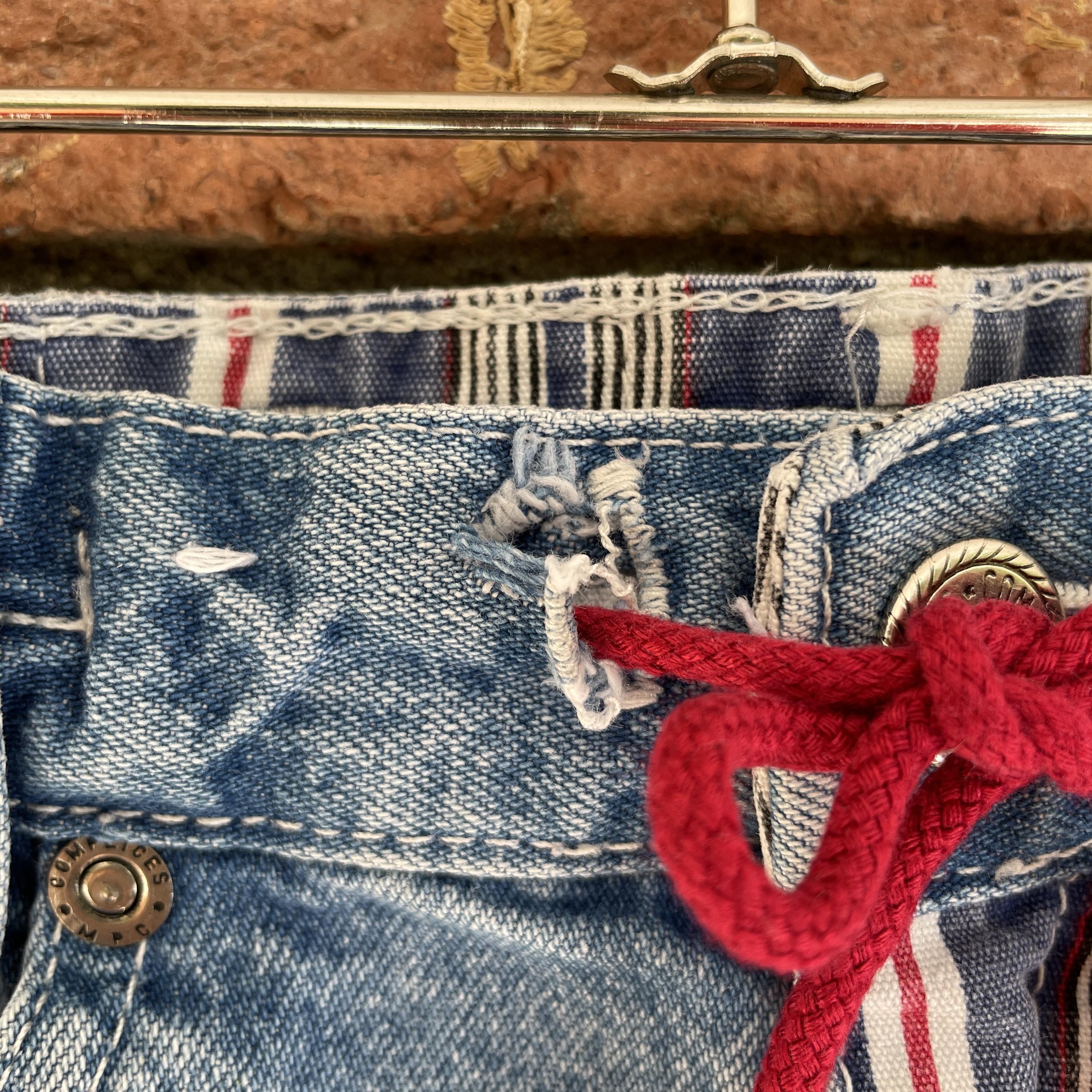 Short denim rayures 7 ans