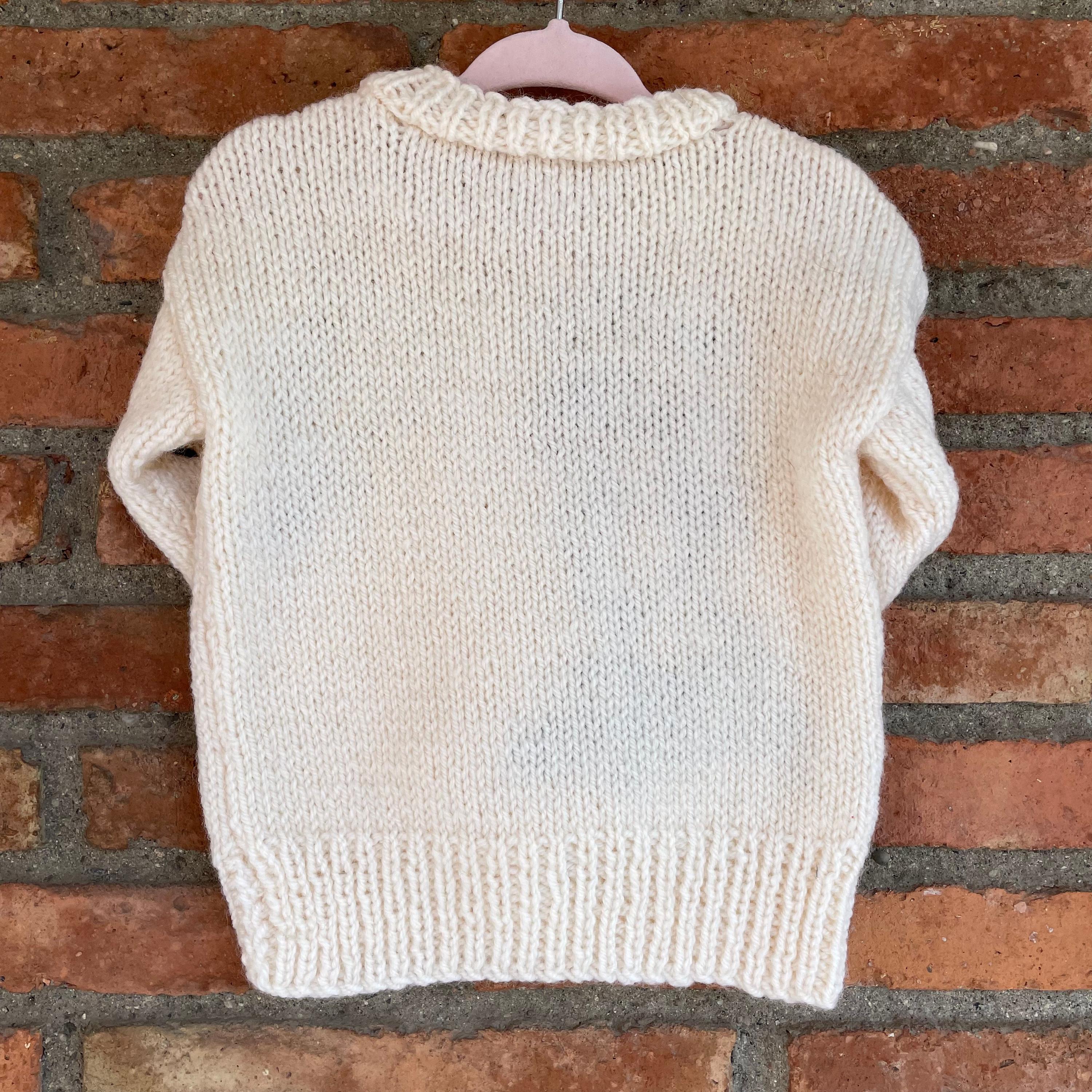 Pull fait main marin 2-3 ans