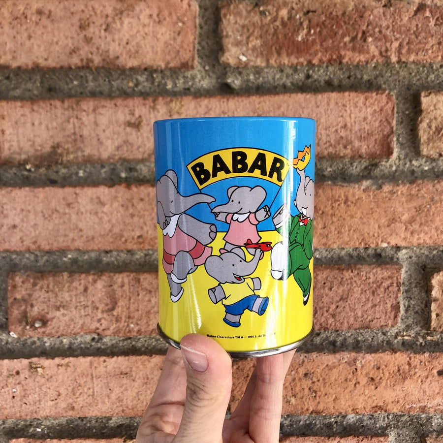 Pot à crayon Babar jaune et bleu